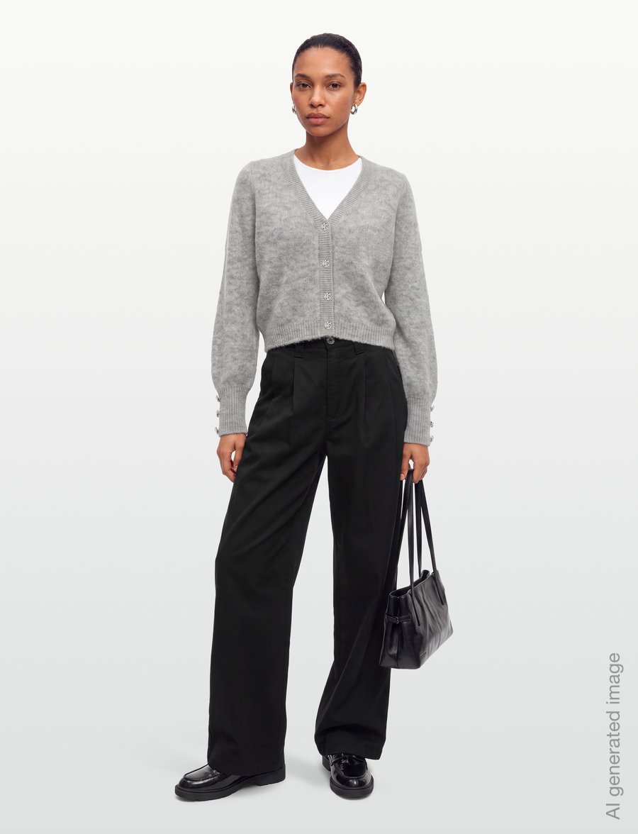 Bruuns Bazaar - SyringabrushedBBKrista knit cardiga - kardiganid - light grey melange - 0