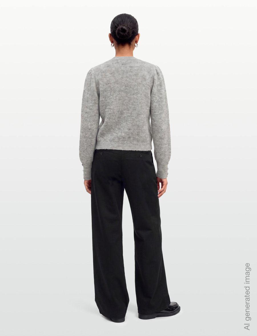 Bruuns Bazaar - SyringabrushedBBKrista knit cardiga - kardiganid - light grey melange - 4