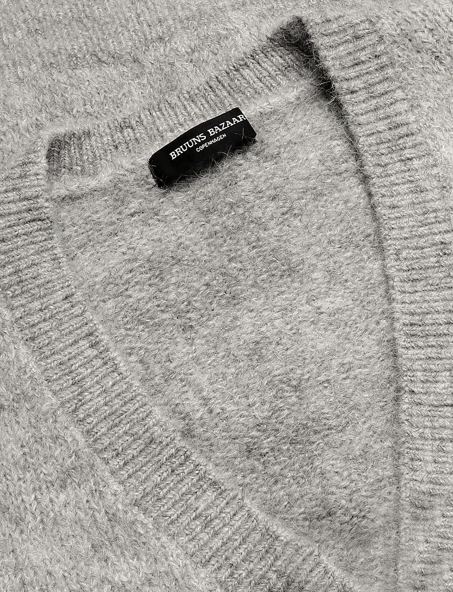 Bruuns Bazaar - SyringabrushedBBKrista knit cardiga - strickjacken - light grey melange - 2