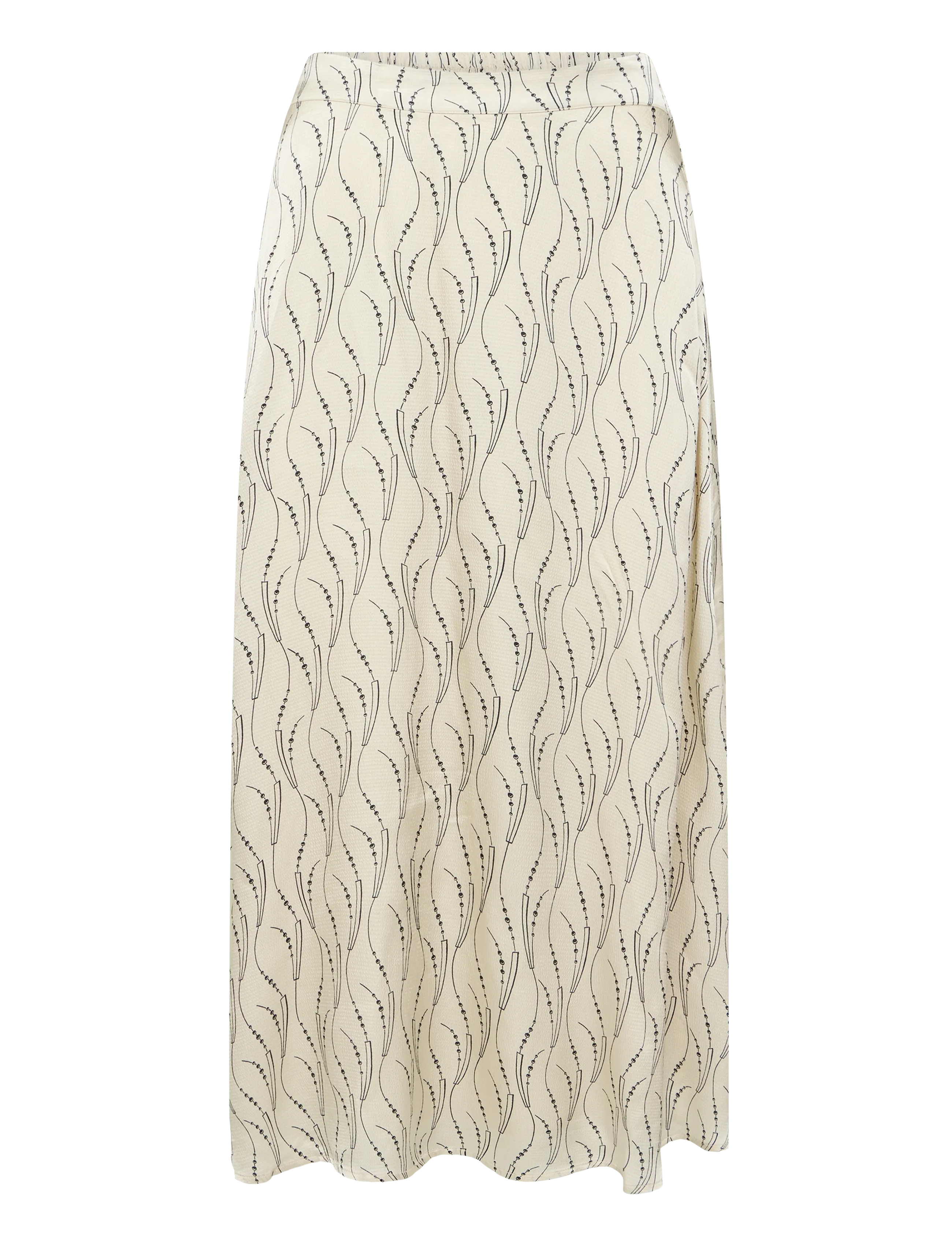 Bruuns Bazaar AcaraBBAmattas skirt - Maxi skirts - WAVY PRINT WHITE CREAM / cream