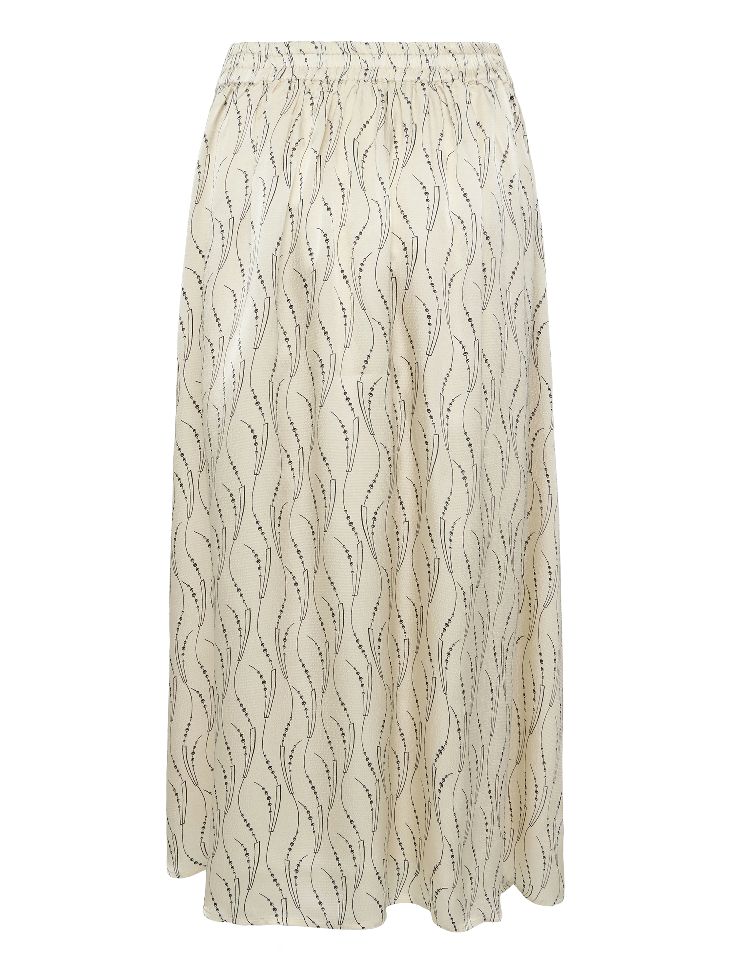 Bruuns Bazaar - AcaraBBAmattas skirt - maxi skirts - wavy print white cream - 2