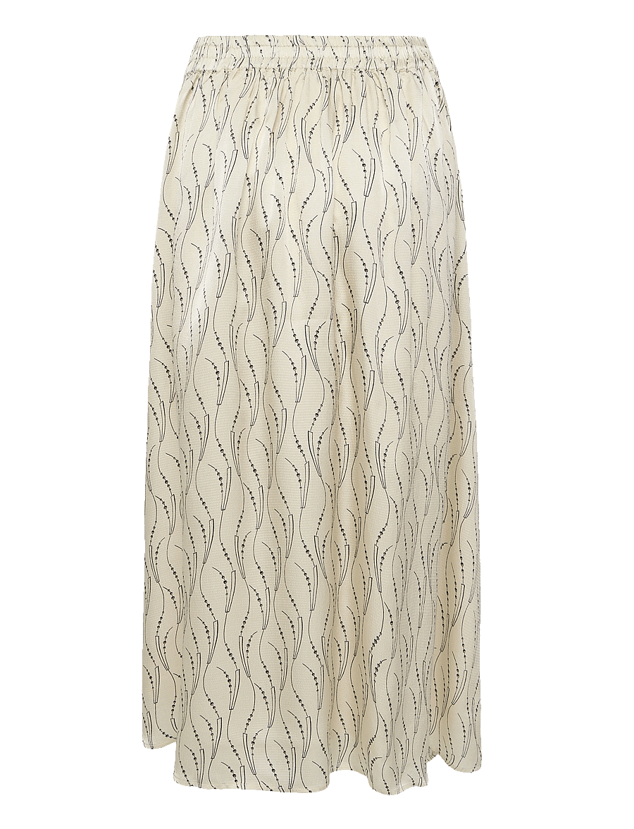 Bruuns Bazaar - AcaraBBAmattas skirt - maxi skirts - wavy print white cream - 2