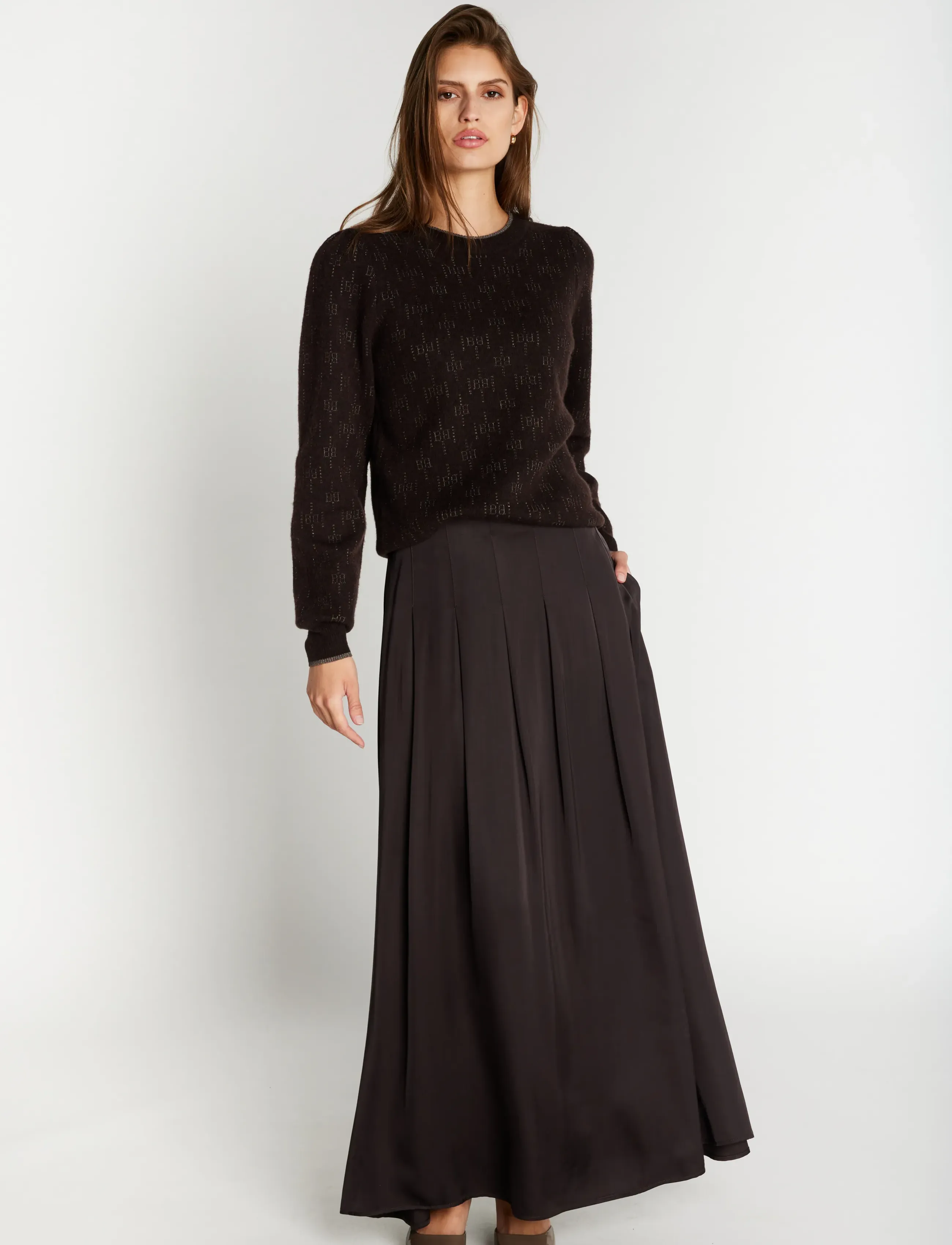 Bruuns Bazaar - WeckiaBBTyras skirt - satinröcke - dark brown - 0