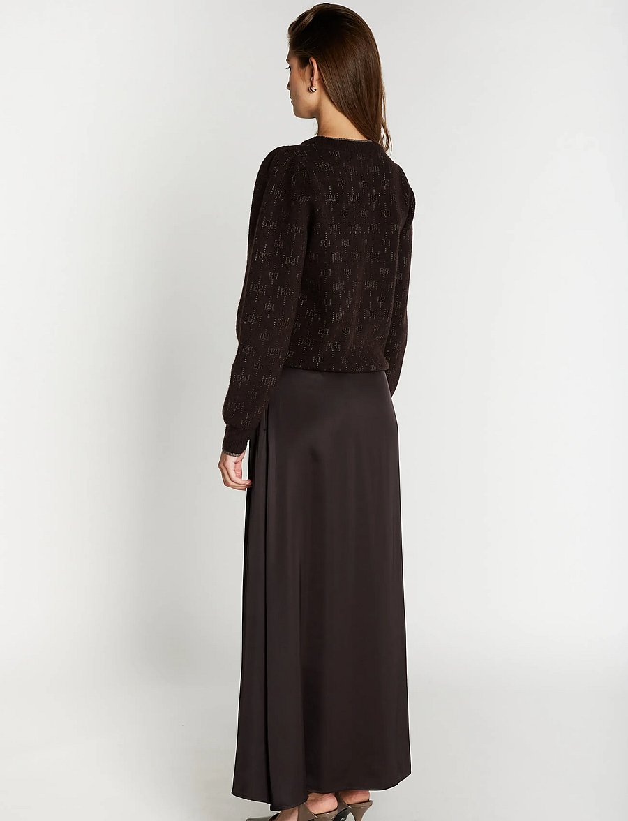 Bruuns Bazaar - WeckiaBBTyras skirt - satinkjolar - dark brown - 4