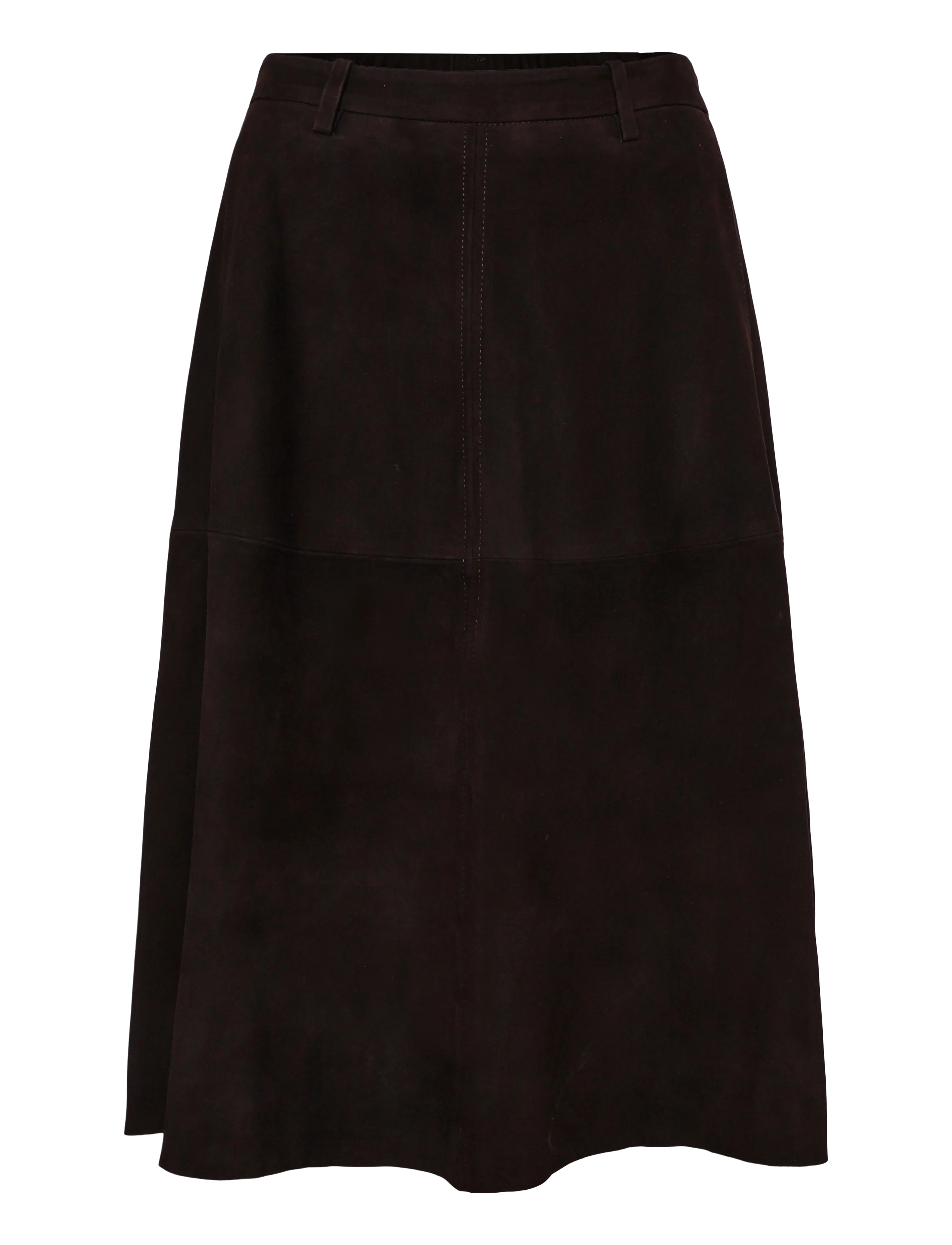Bruuns Bazaar SuedaBBIrene suede skirt - Midiseelikud - DARK BROWN / brown