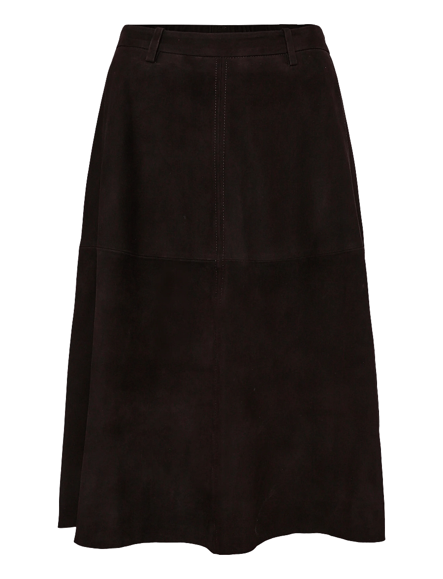 Bruuns Bazaar - SuedaBBIrene suede skirt - dark brown - 0