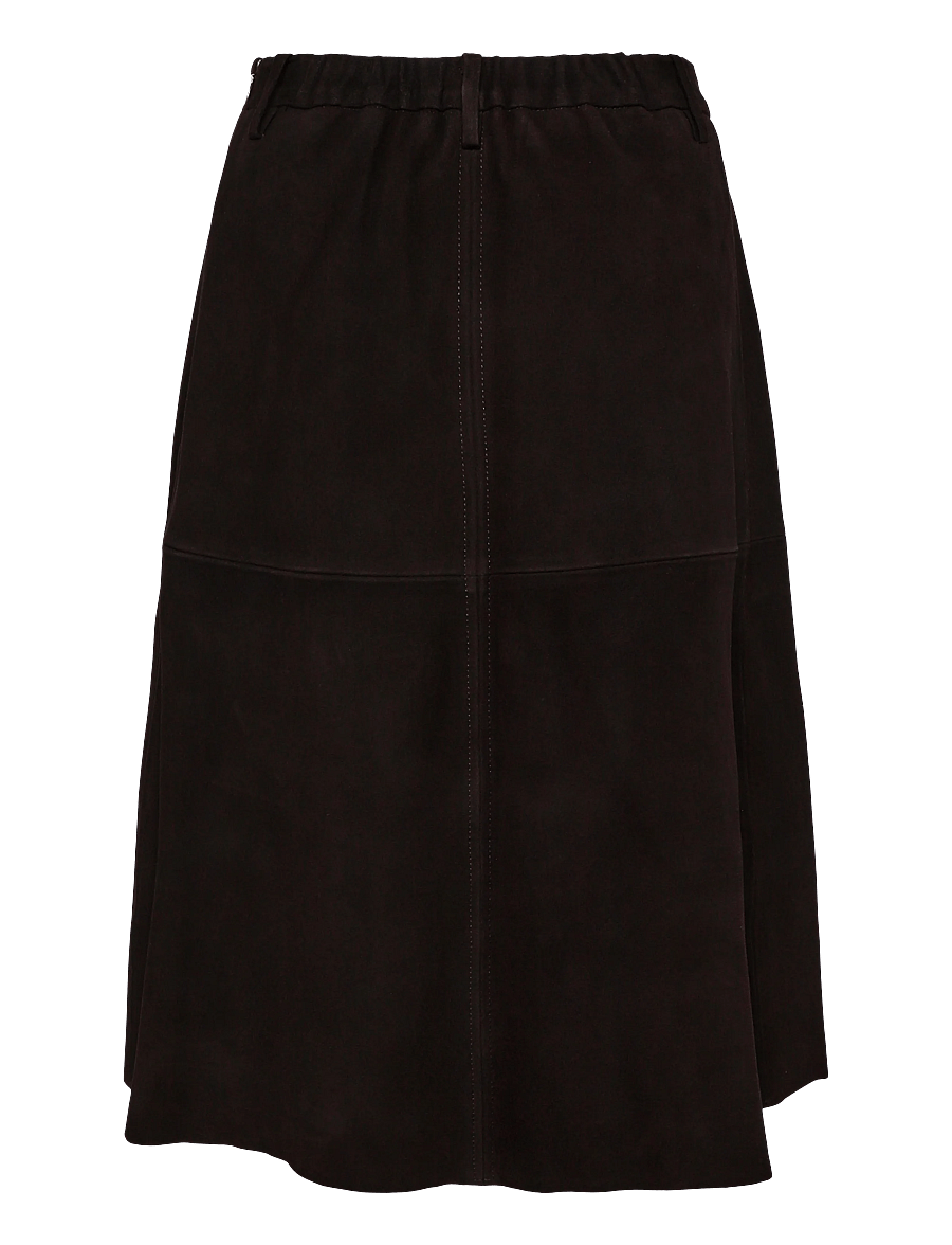 Bruuns Bazaar - SuedaBBIrene suede skirt - dark brown - 1