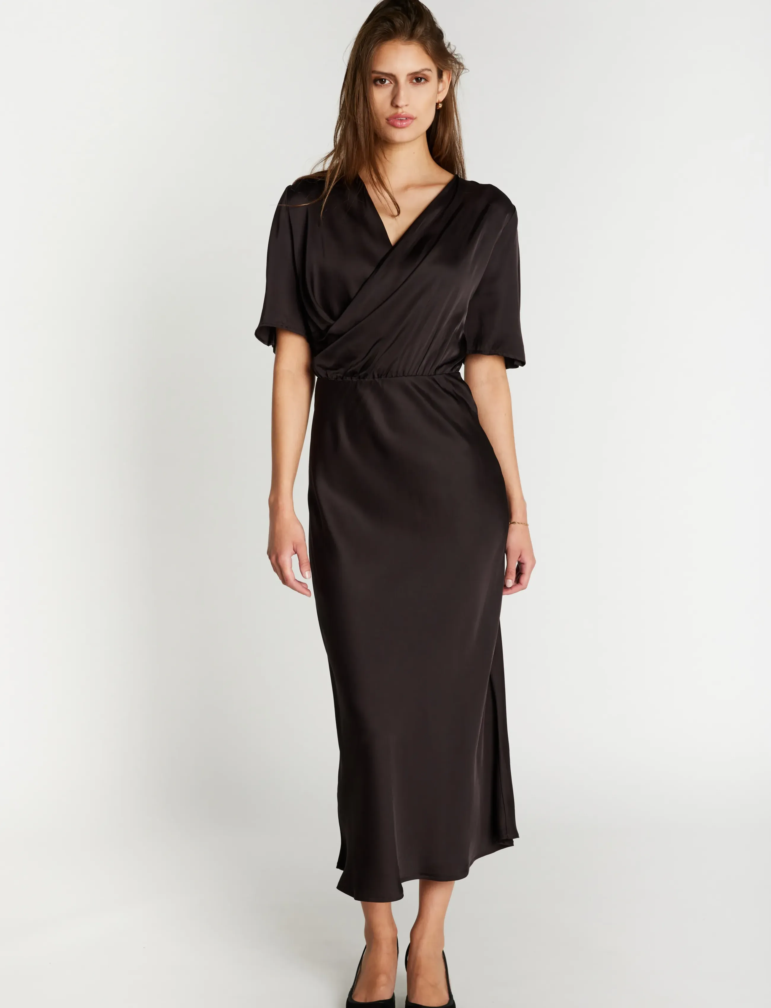 Bruuns Bazaar WeckiaBBNeemasa dress - Maksikleidid - DARK BROWN / brown