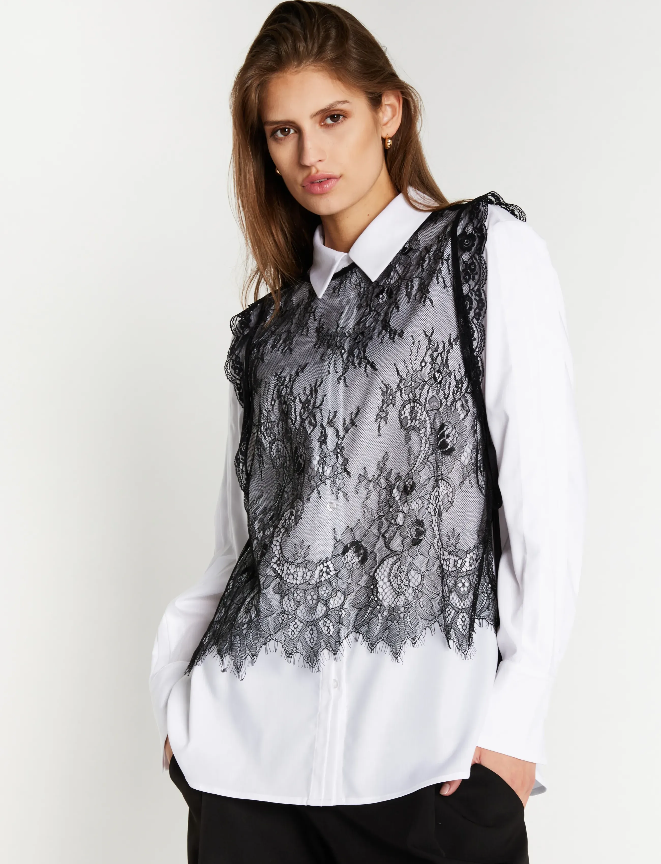 Bruuns Bazaar - LaccoBBLisia top - kortærmede bluser - black - 0