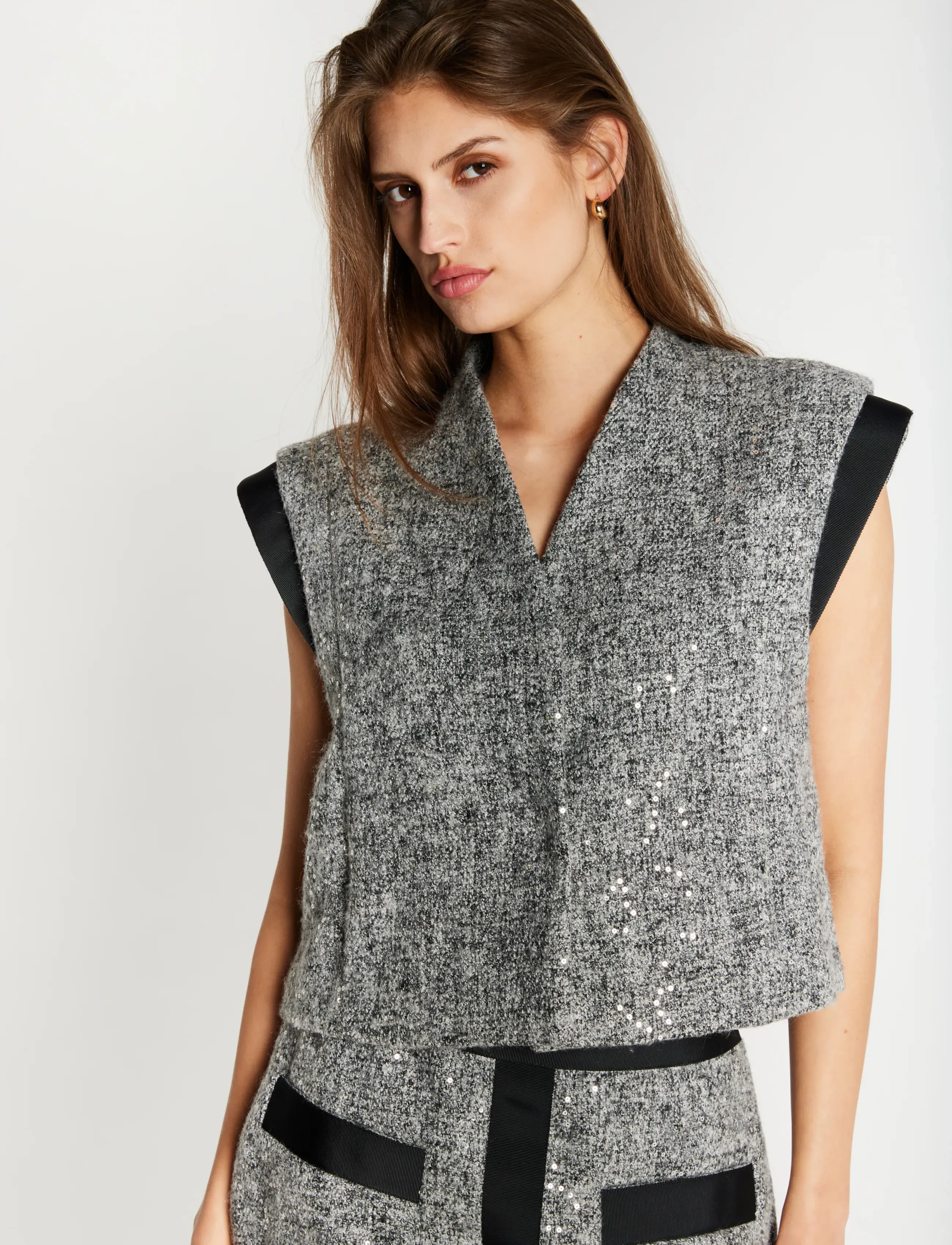 Bruuns Bazaar - RhytisBBSila vest - party wear at outlet prices - grey melange - 0