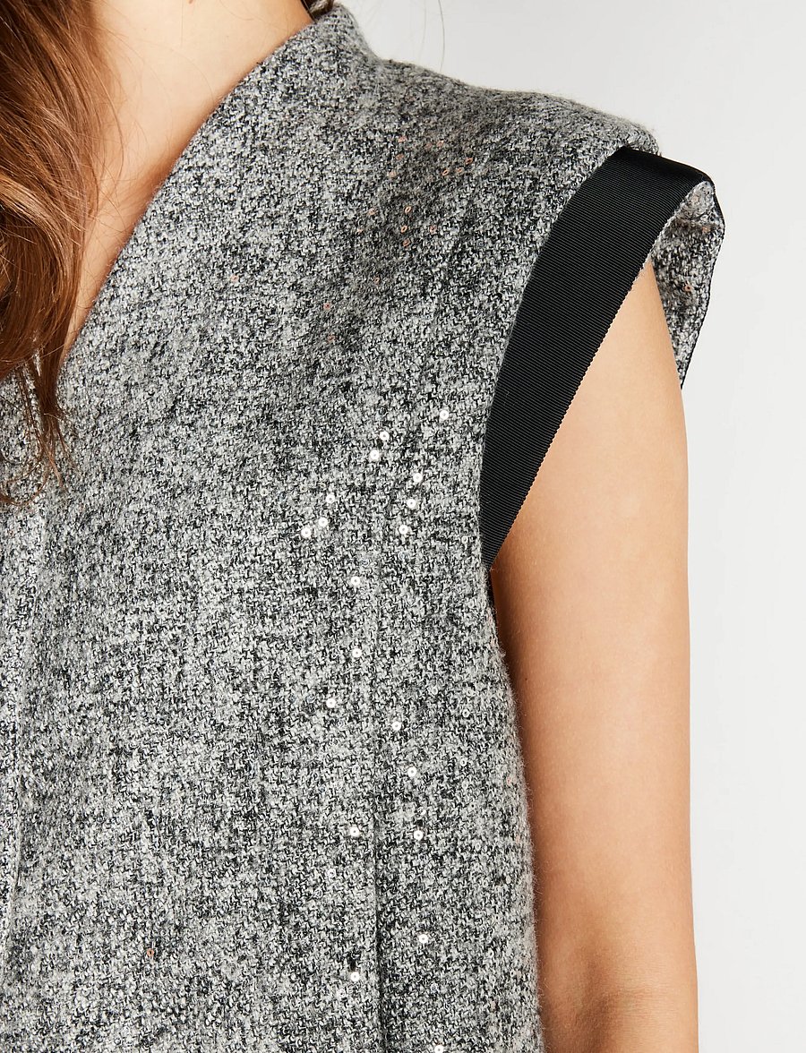 Bruuns Bazaar - RhytisBBSila vest - Ülikonna vestid - grey melange - 4