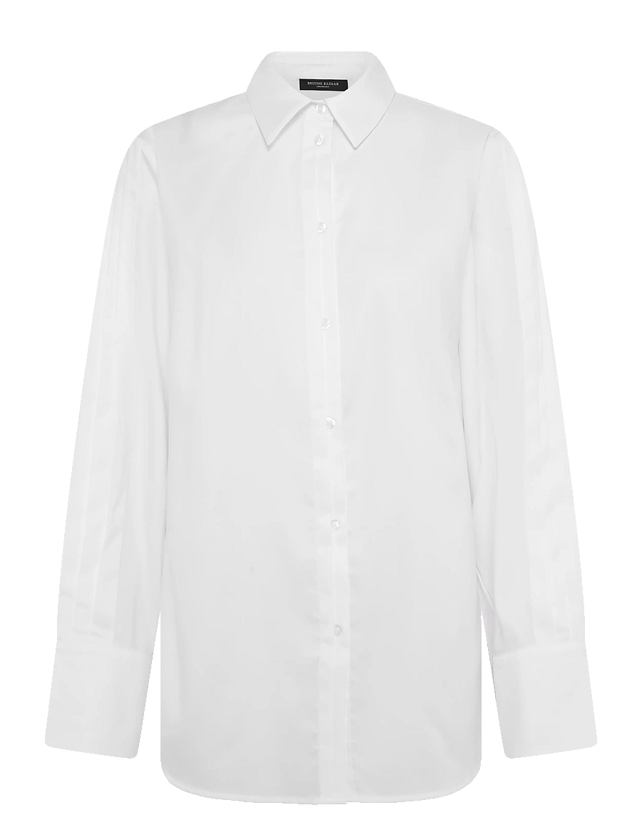 Bruuns Bazaar - CotoniBBGela shirt - langærmede skjorter - white - 0
