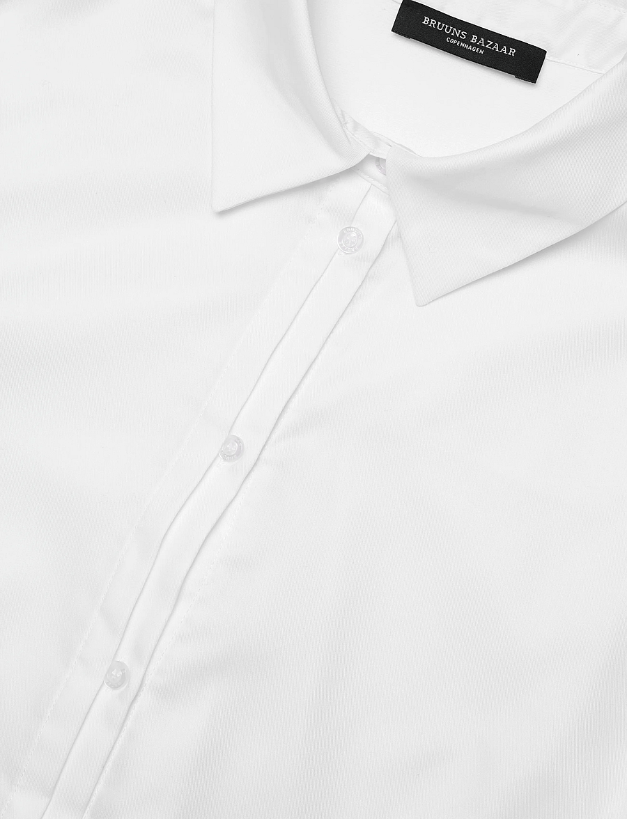 Bruuns Bazaar - CotoniBBGela shirt - langærmede skjorter - white - 2