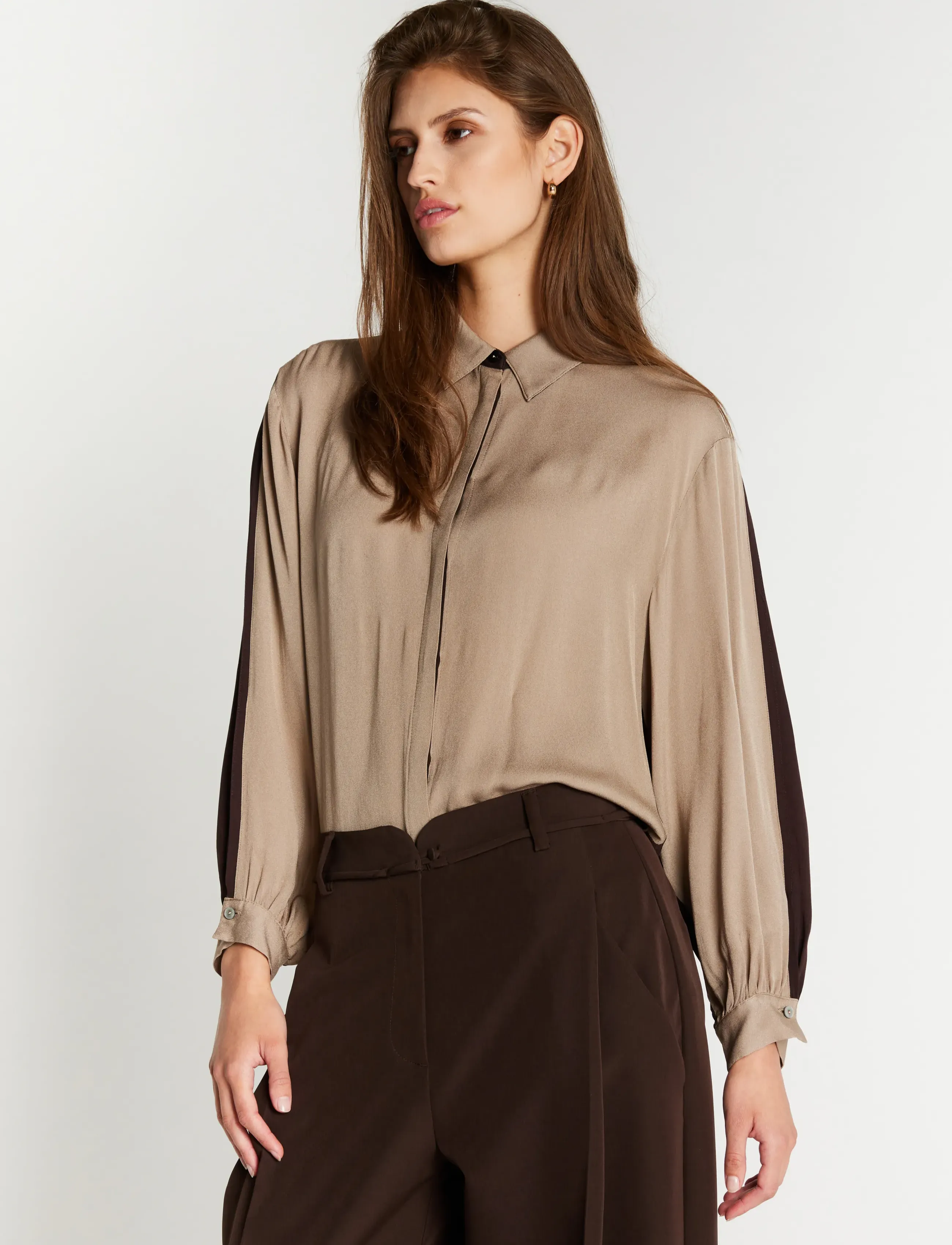 Bruuns Bazaar - KamilleBBLure shirt - long-sleeved shirts - roasted cashew - 0