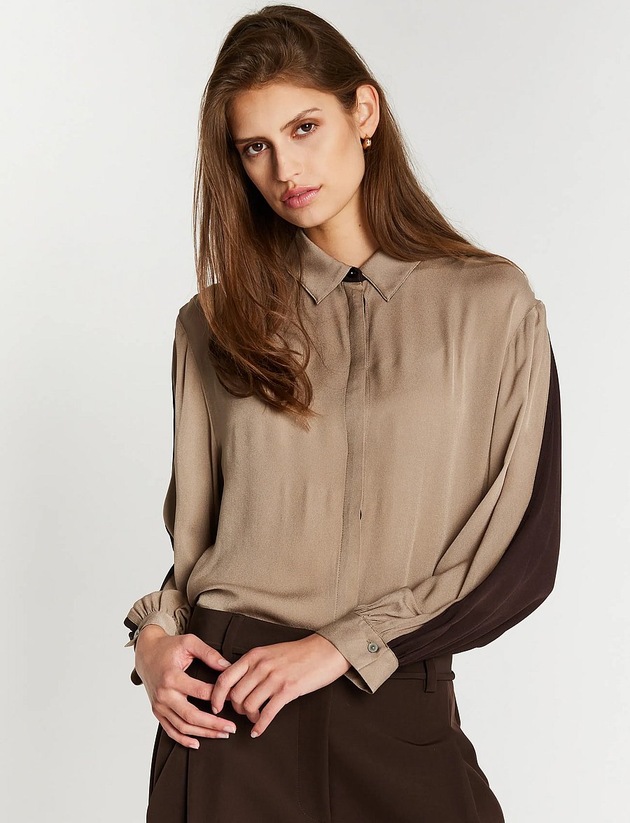 Bruuns Bazaar - KamilleBBLure shirt - pikkade varrukatega särgid - roasted cashew - 4