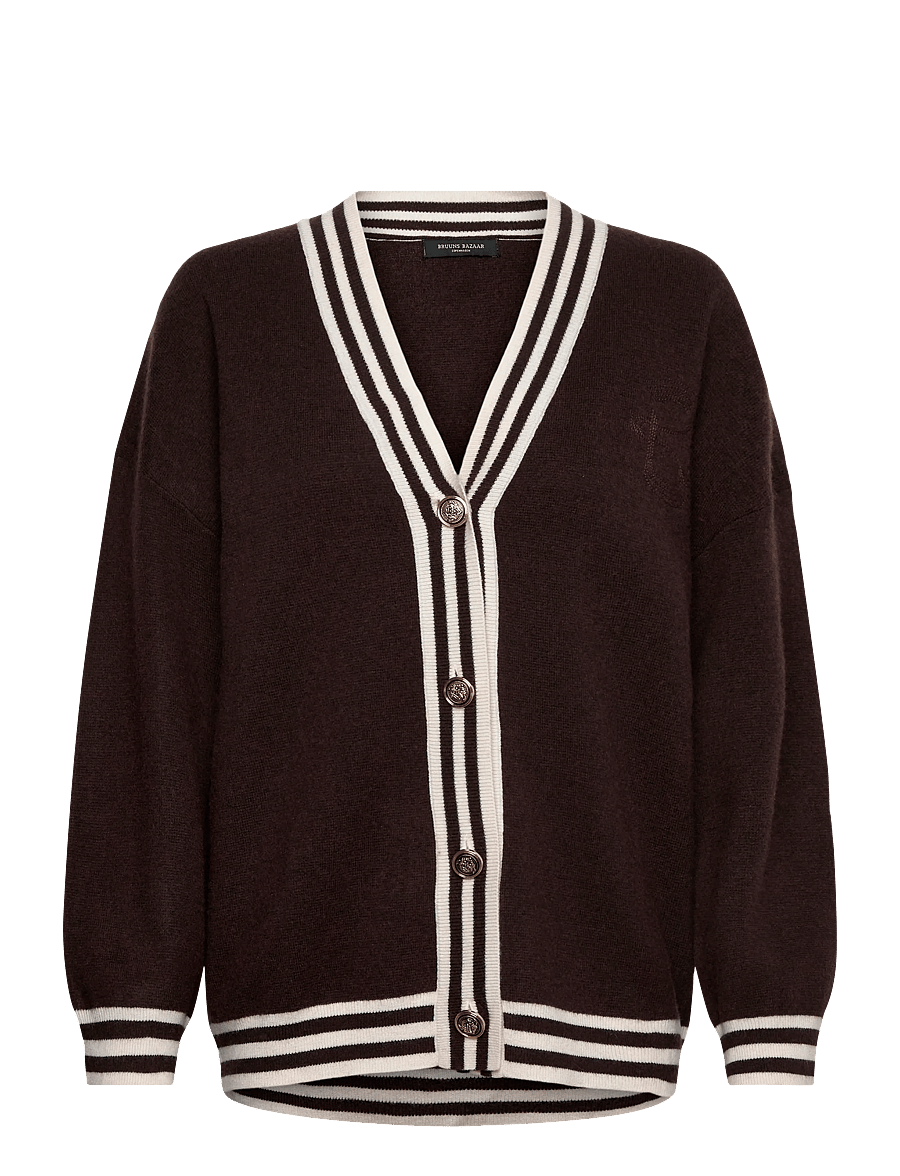 Bruuns Bazaar - ChalinaBBSira knit cardigan - dark brown - 0