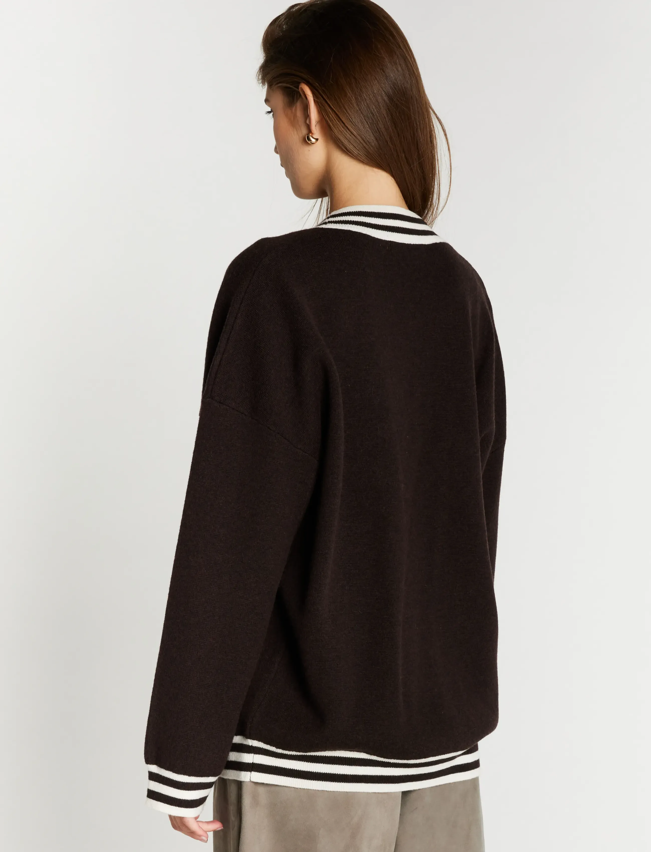 Bruuns Bazaar - ChalinaBBSira knit cardigan - cardigans - dark brown - 4