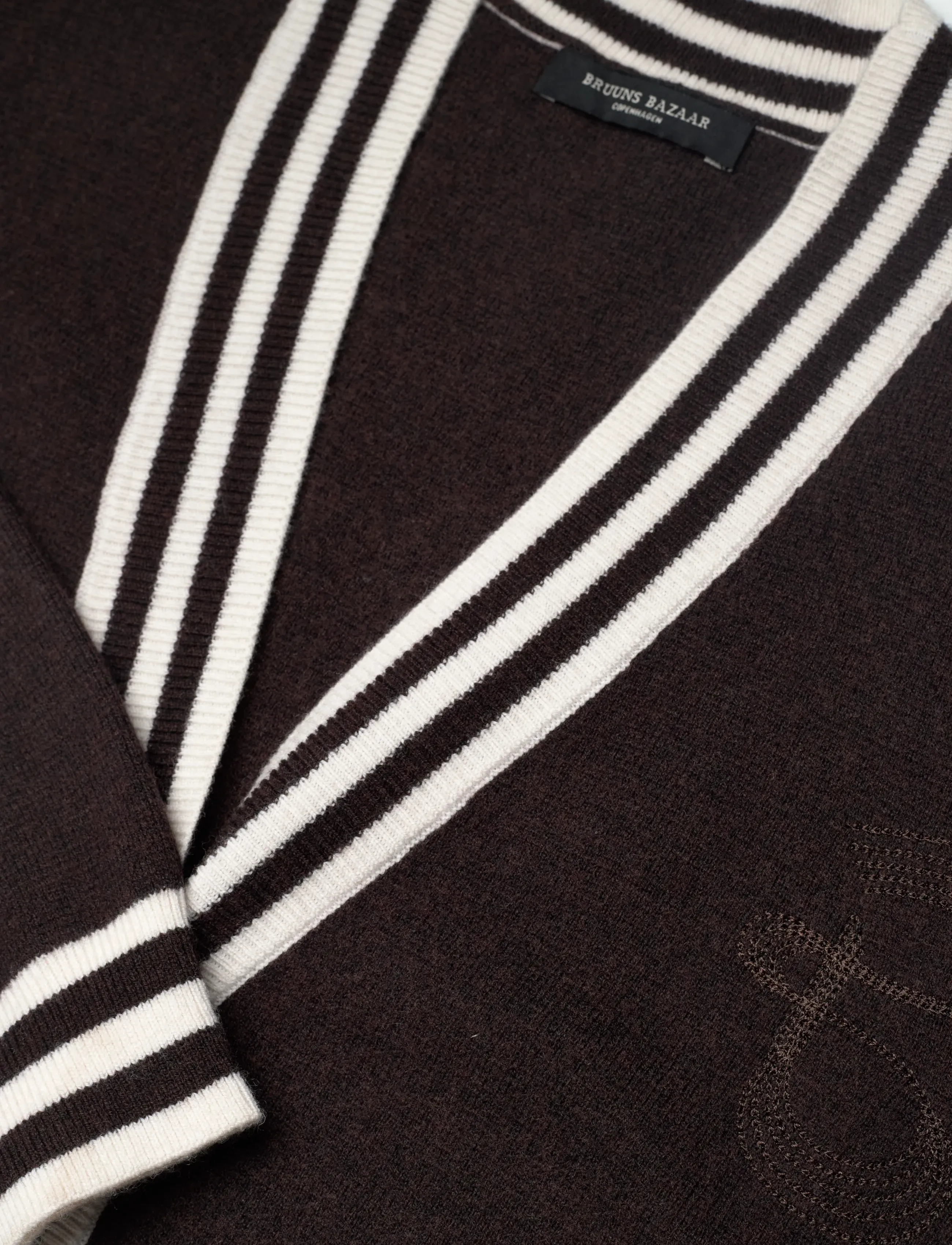 Bruuns Bazaar - ChalinaBBSira knit cardigan - dark brown - 2