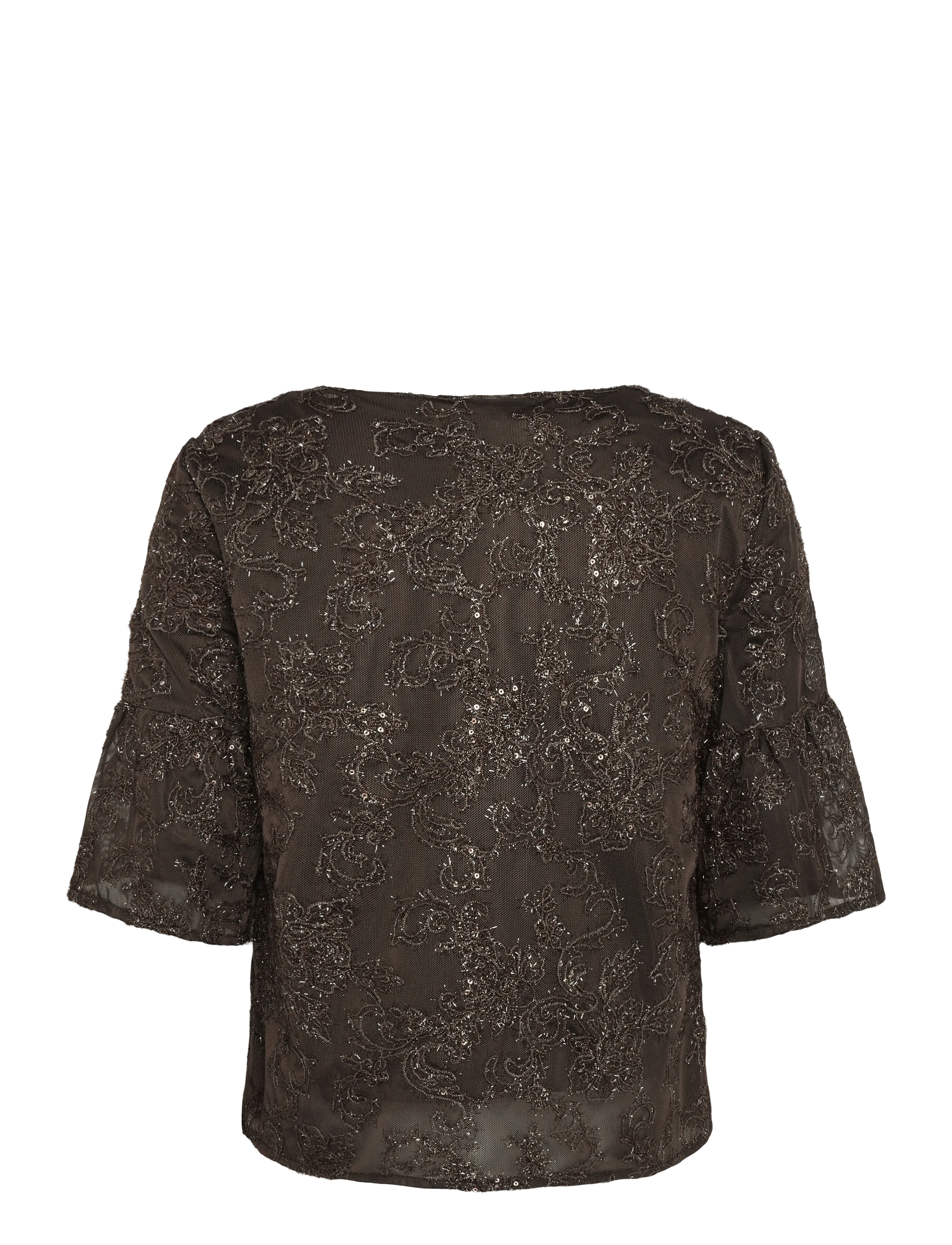 Bruuns Bazaar - PholidoBBCarlie blouse - short-sleeved blouses - brown - 1