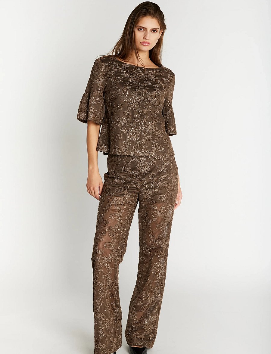 Bruuns Bazaar - PholidoBBLynetta pants - hose mit geradem bein - brown - 0