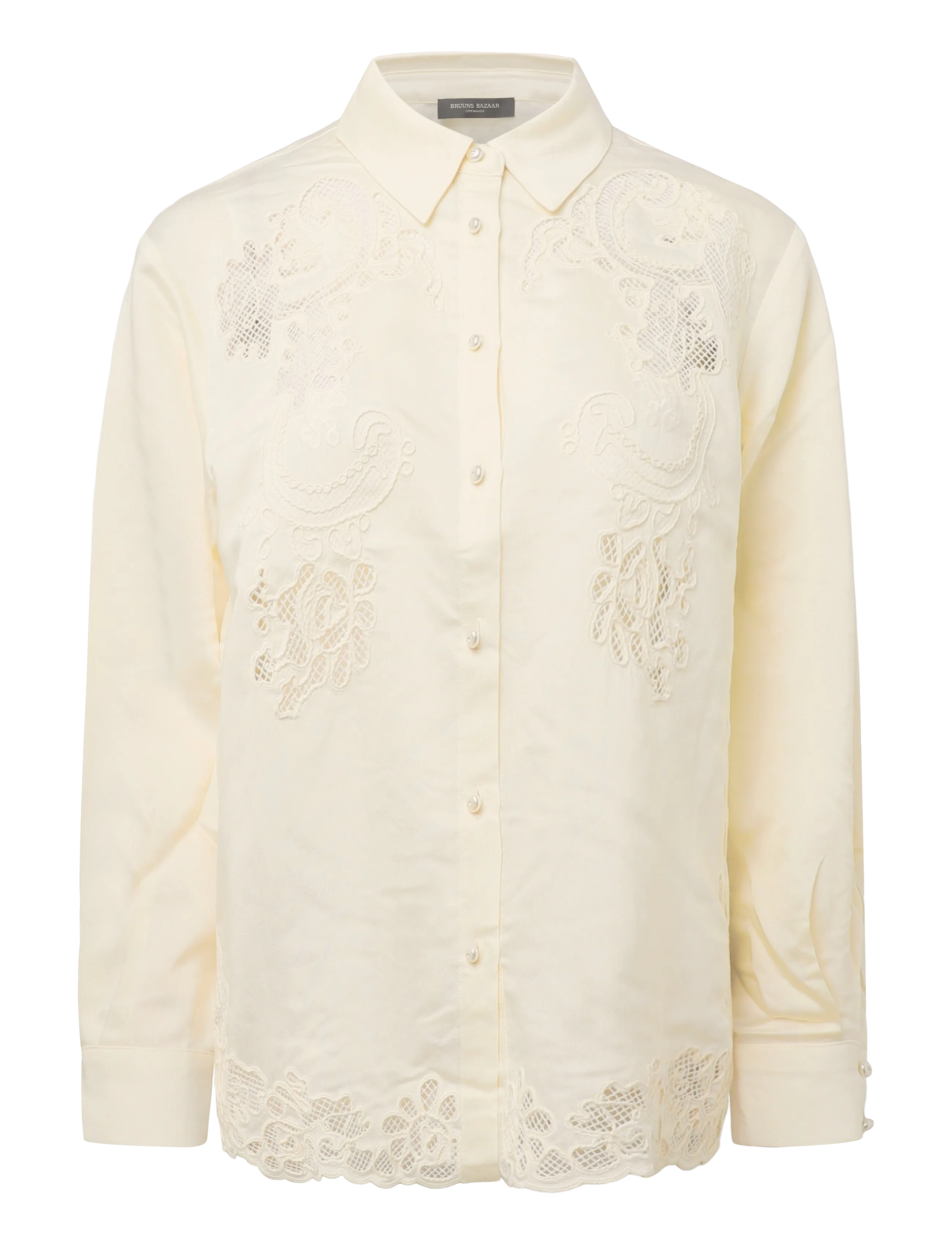 Bruuns Bazaar ChamaBBAlya shirt - Pluusid - SNOW WHITE / cream