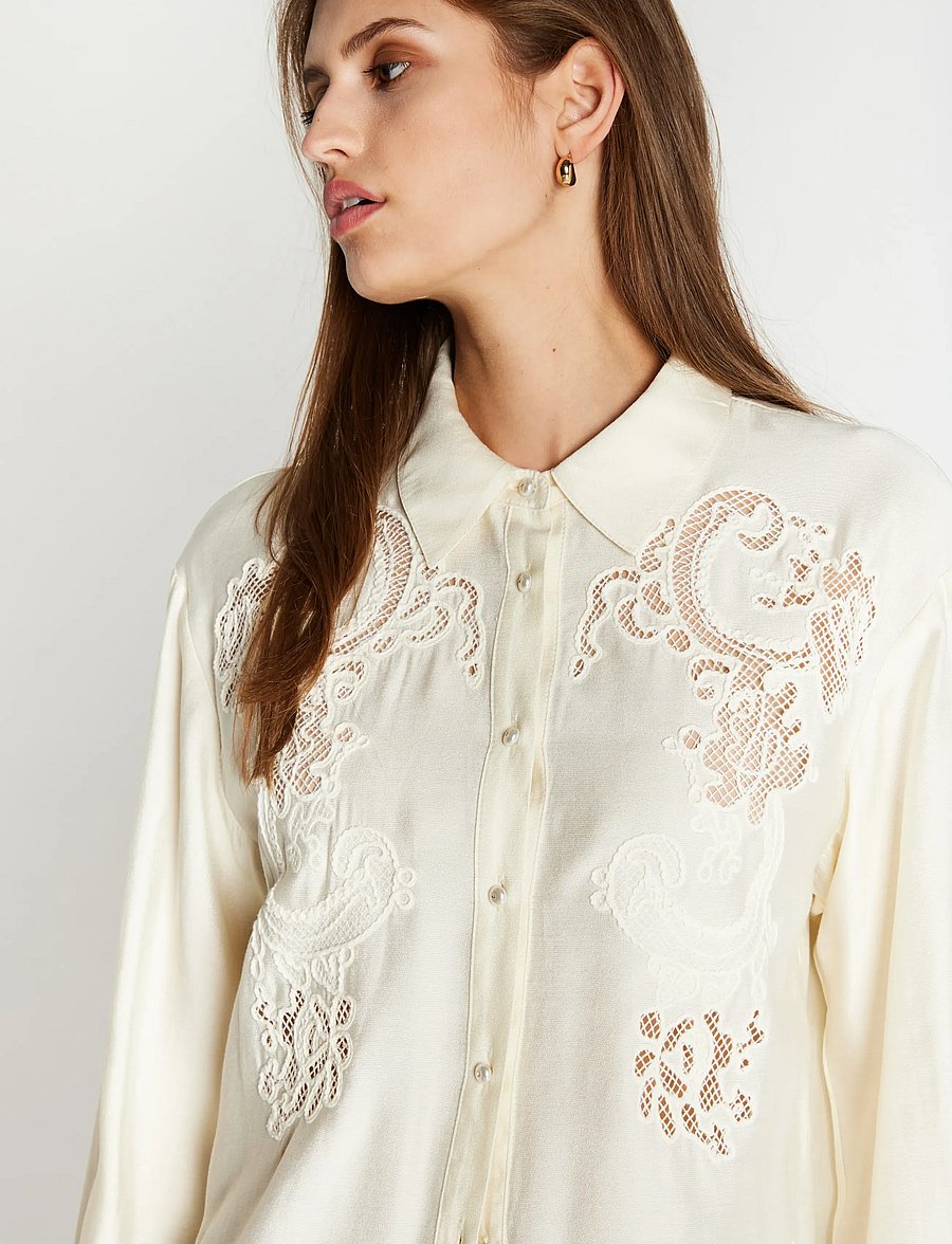 Bruuns Bazaar - ChamaBBAlya shirt - langærmede skjorter - snow white - 4