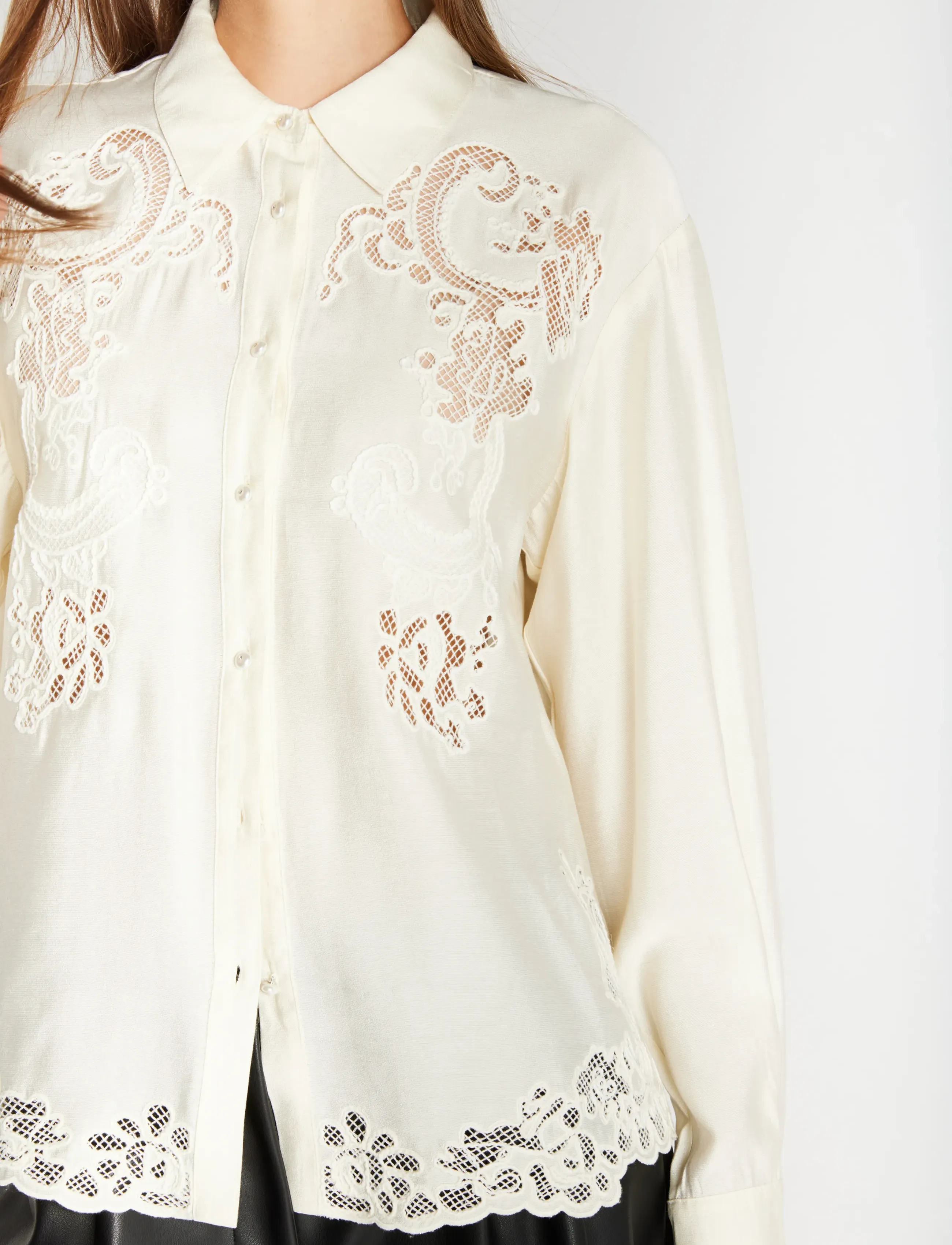 Bruuns Bazaar - ChamaBBAlya shirt - langärmlige blusen - snow white - 5