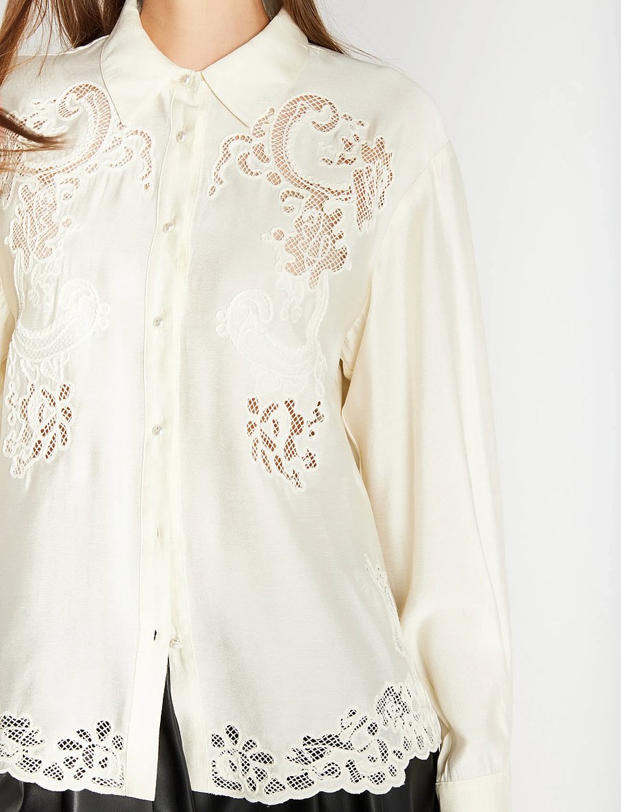 Bruuns Bazaar - ChamaBBAlya shirt - langærmede skjorter - snow white - 5