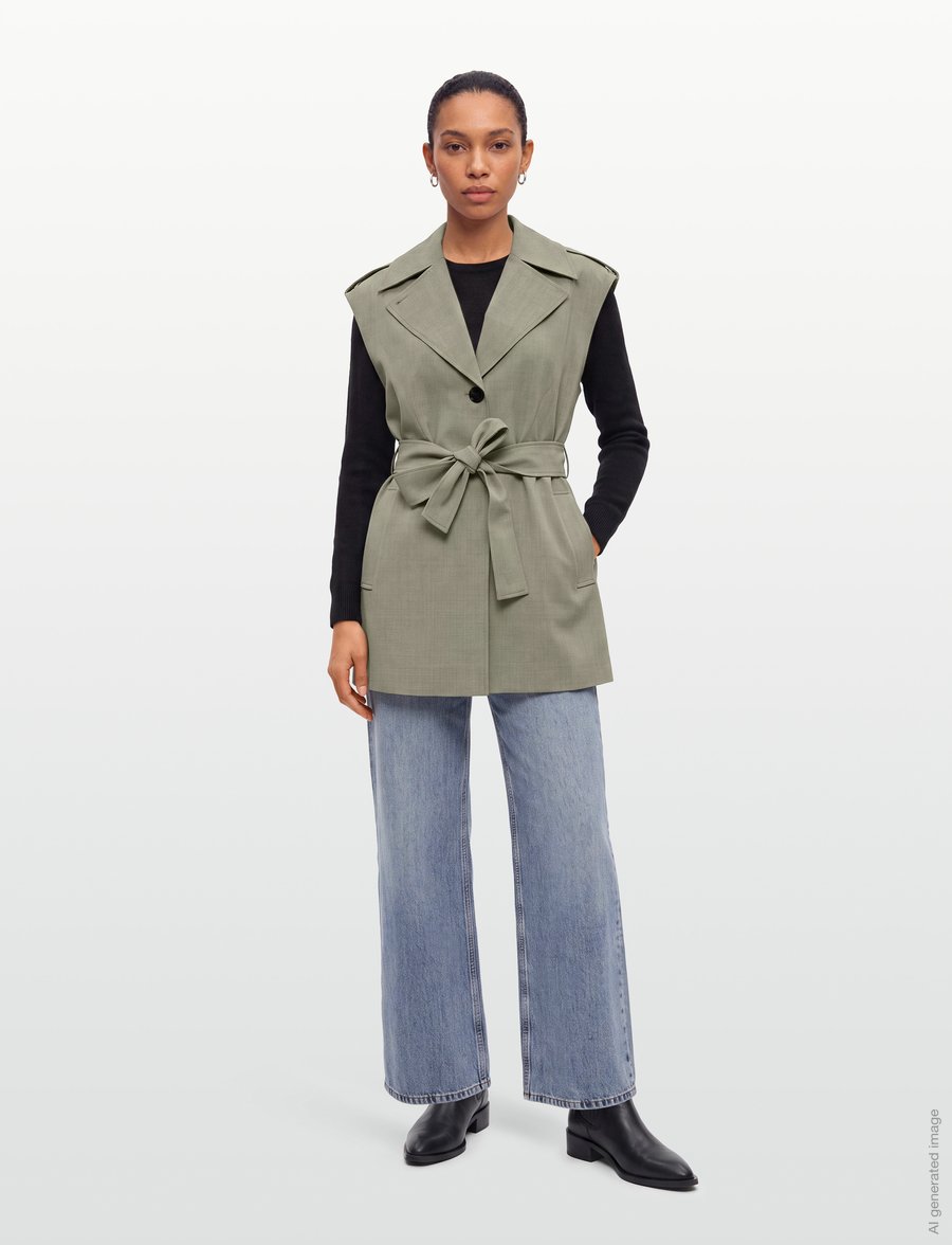Bruuns Bazaar - PhialaBBAmalita vest - blazers met één knopenrij - beige melange - 0