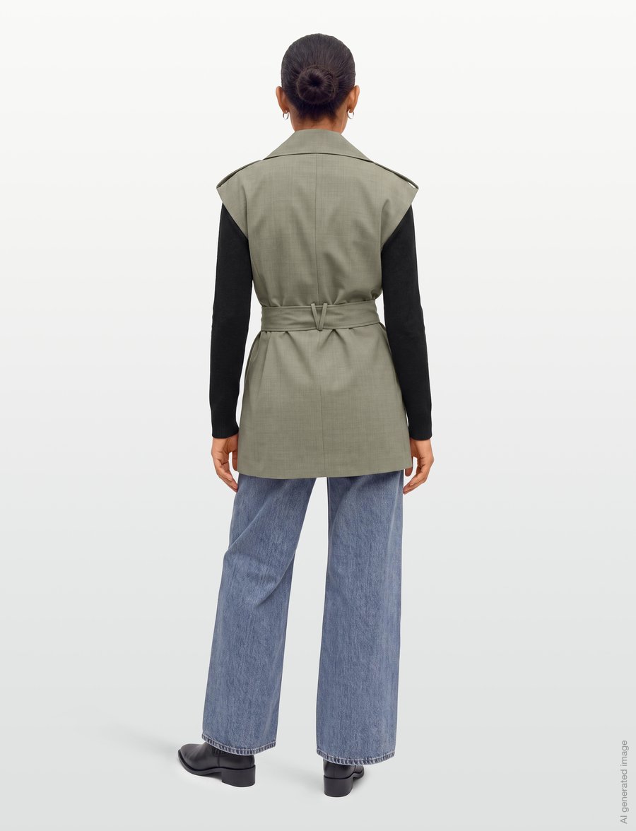 Bruuns Bazaar - PhialaBBAmalita vest - blazers met één knopenrij - beige melange - 4