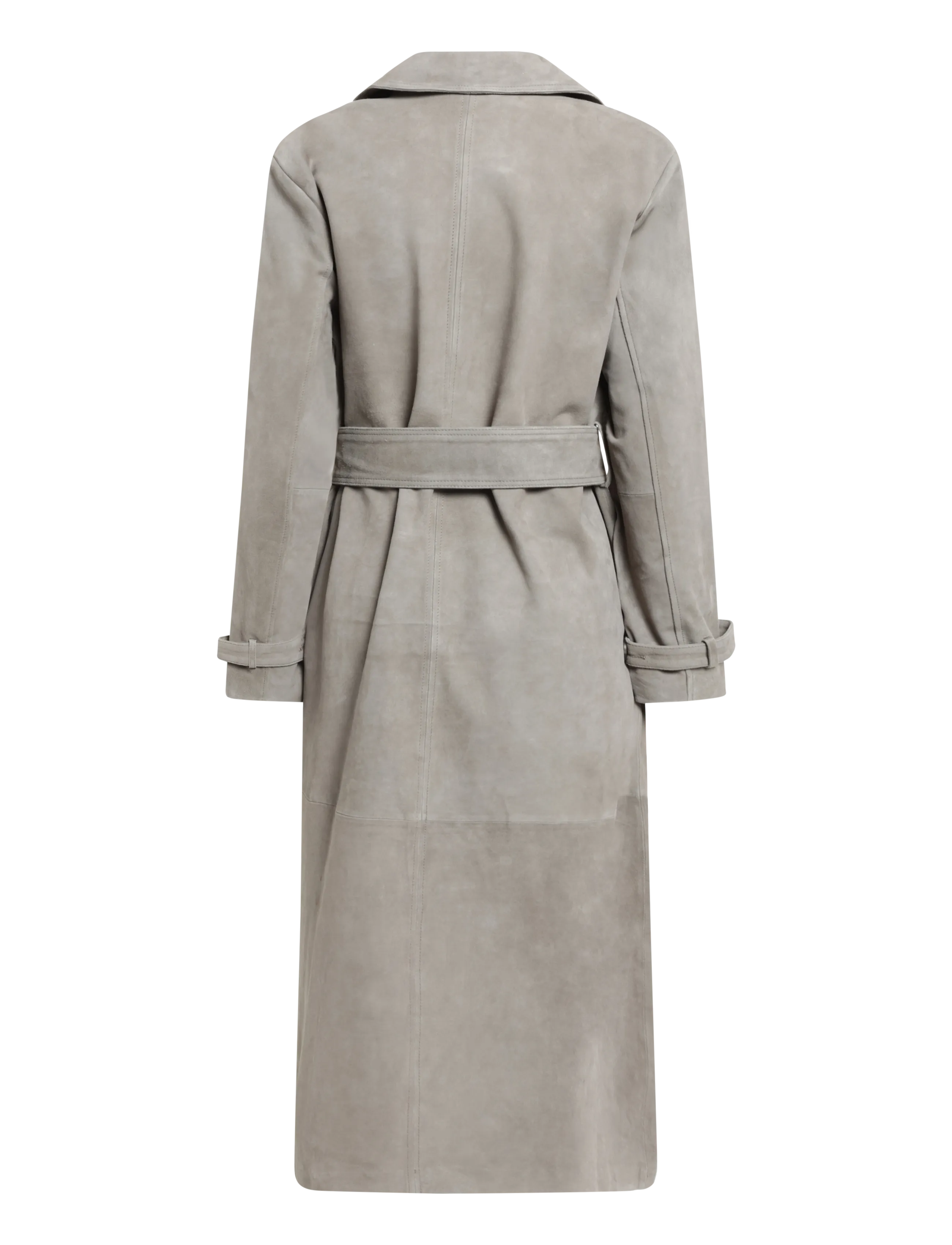 Bruuns Bazaar - SuedaBBWiolas suede coat - vihmamantlid - taupe grey - 2