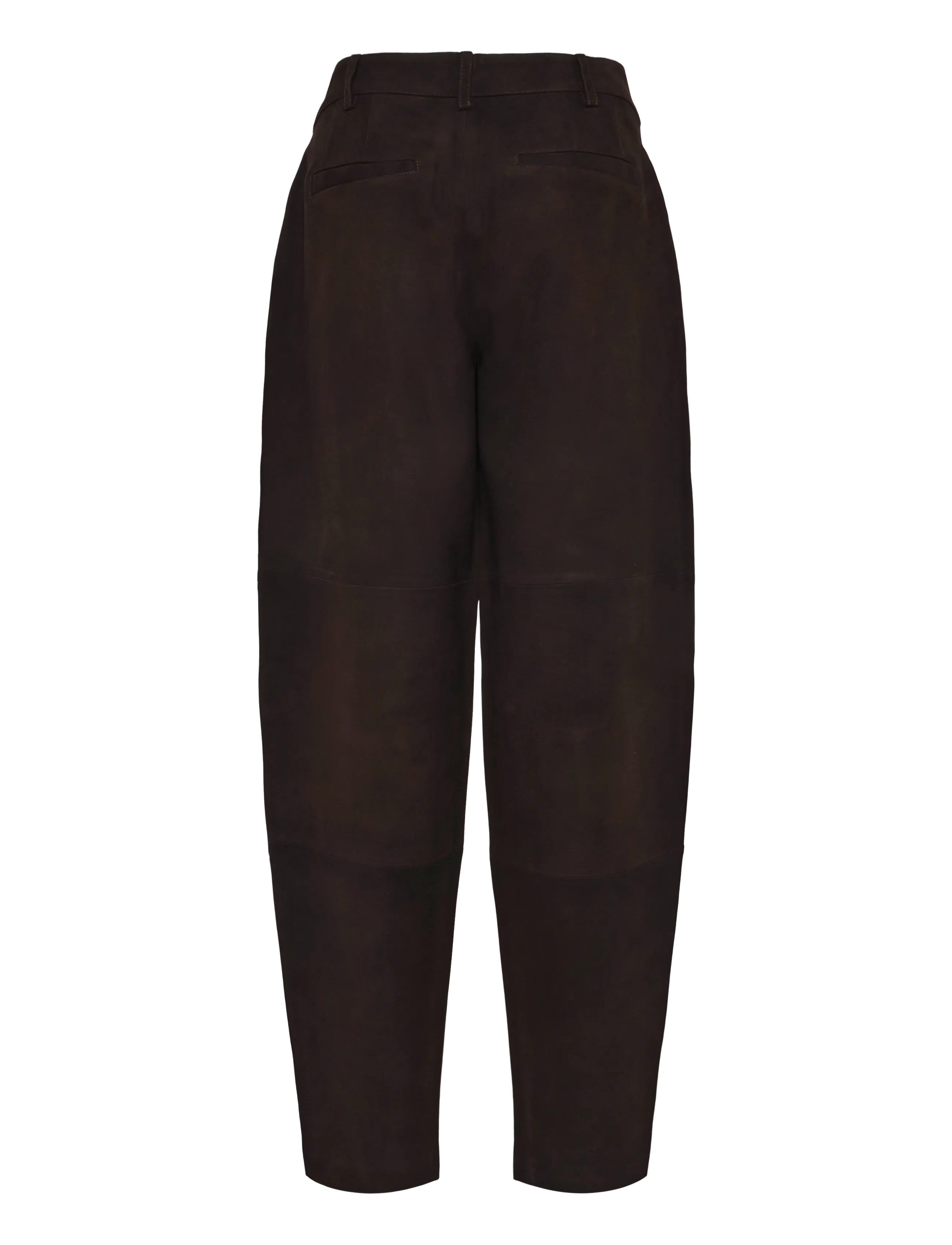 Bruuns Bazaar - SuedaBBBarel suede pants - barrel trousers - dark brown - 1