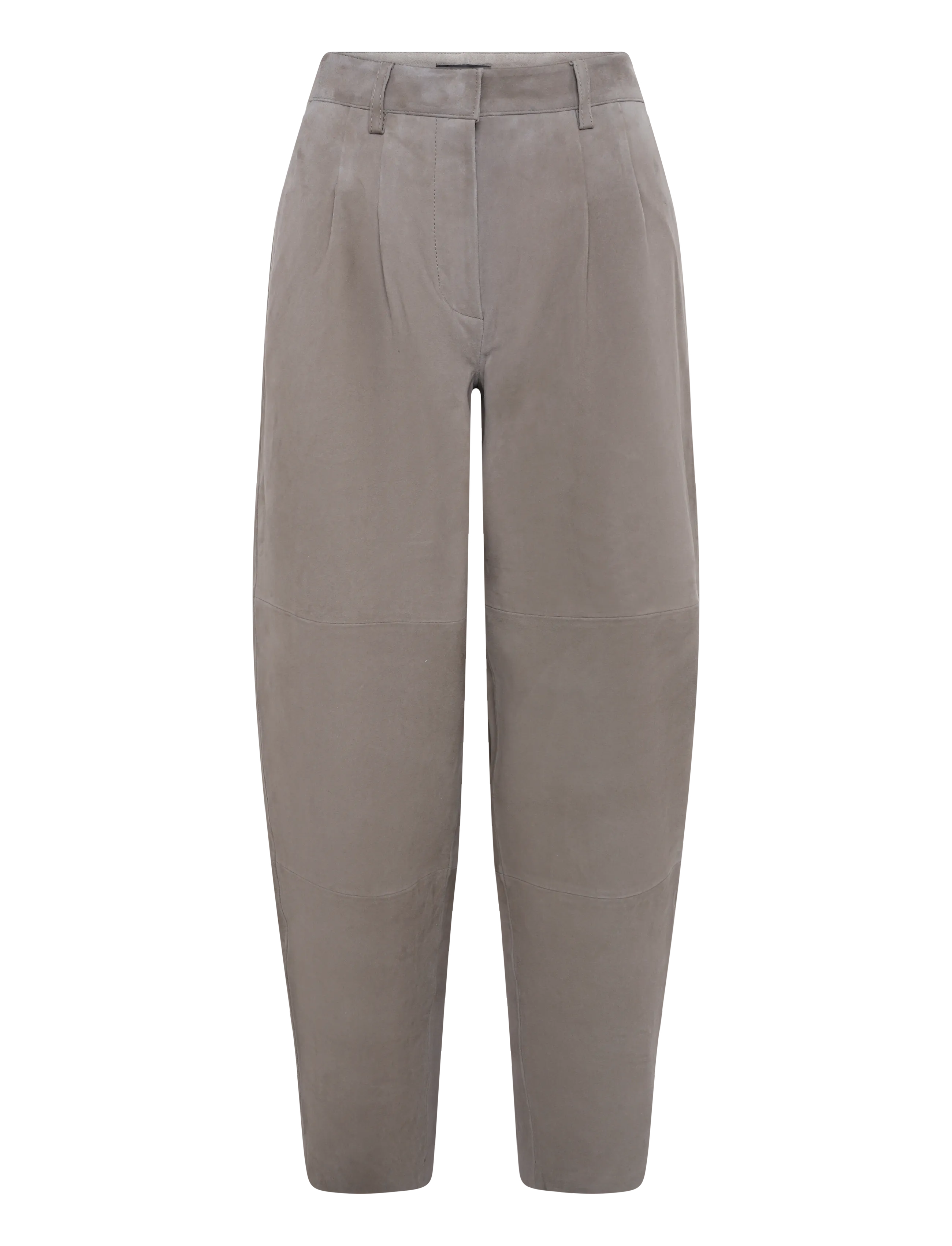 Bruuns Bazaar - SuedaBBBarel suede pants - barrel-püksid - taupe grey - 0