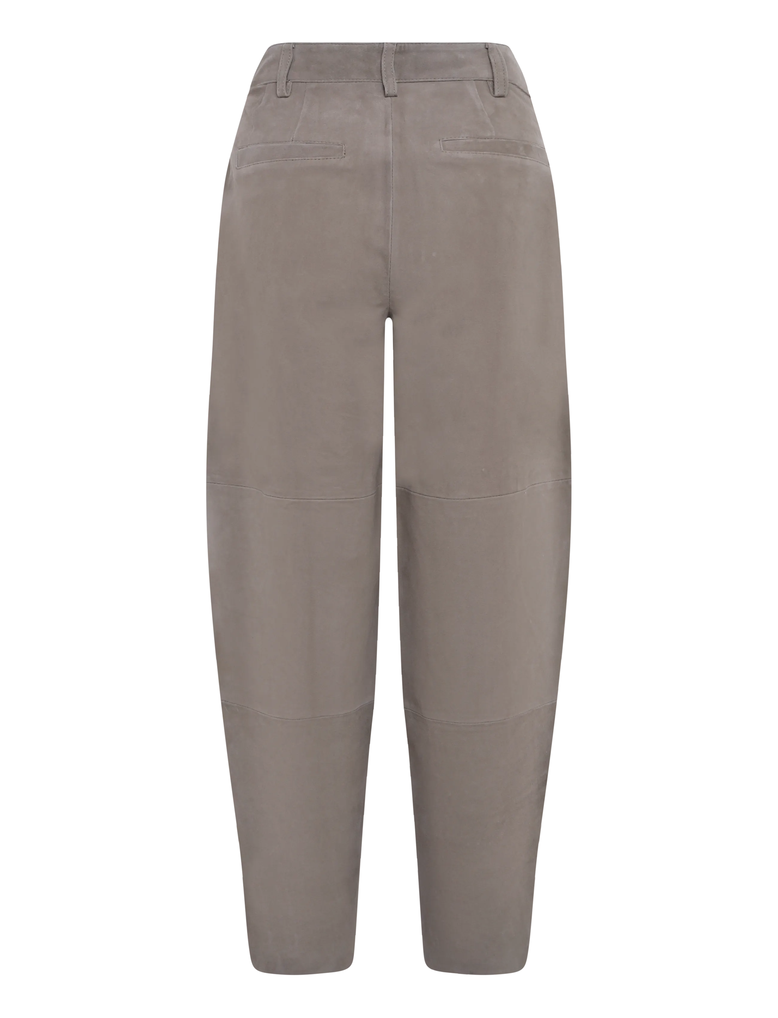 Bruuns Bazaar - SuedaBBBarel suede pants - barrel-püksid - taupe grey - 1