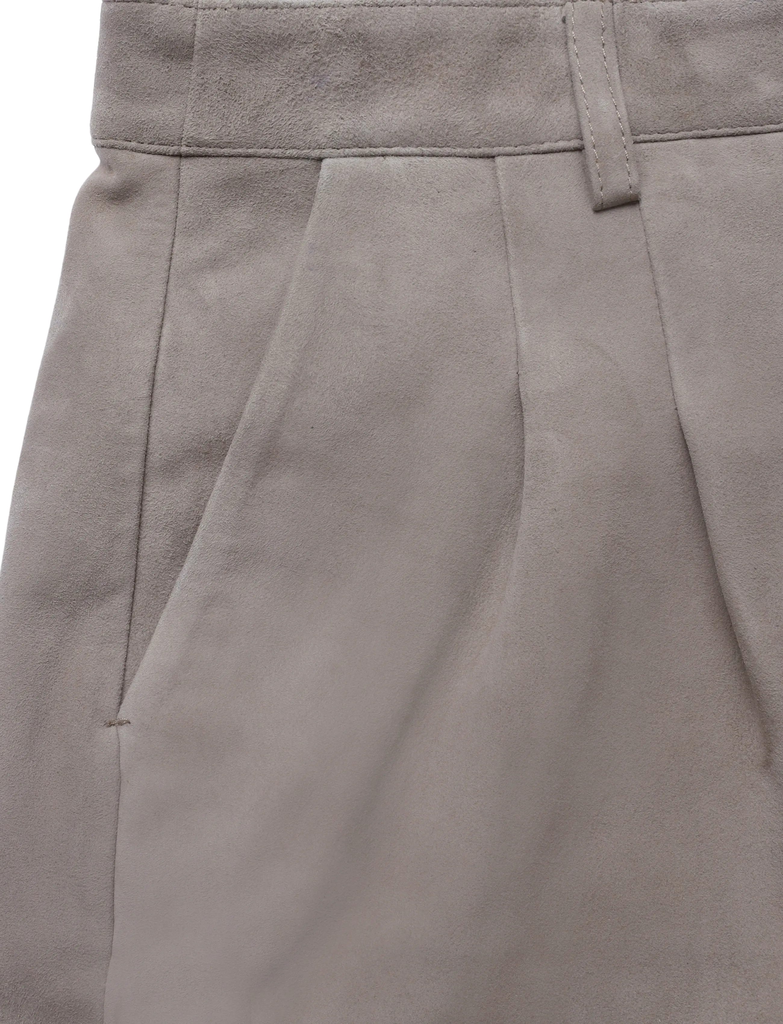 Bruuns Bazaar - SuedaBBBarel suede pants - barrel trousers - taupe grey - 2