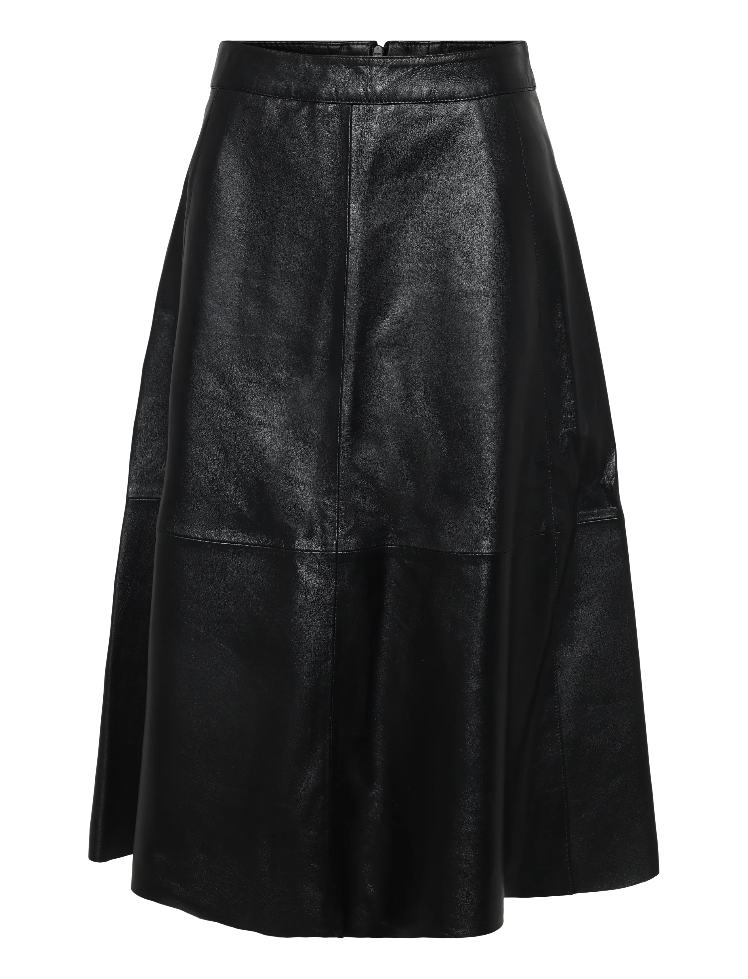 Bruuns Bazaar SoftiBBIreni leather skirt - Seelikud - BLACK / black