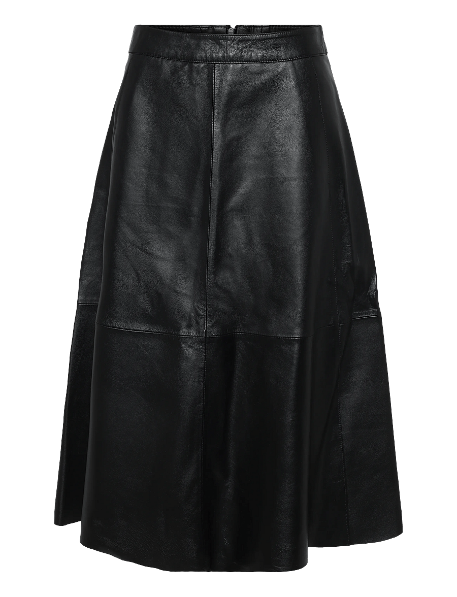 Bruuns Bazaar - SoftiBBIreni leather skirt - nahkseelikud - black - 0