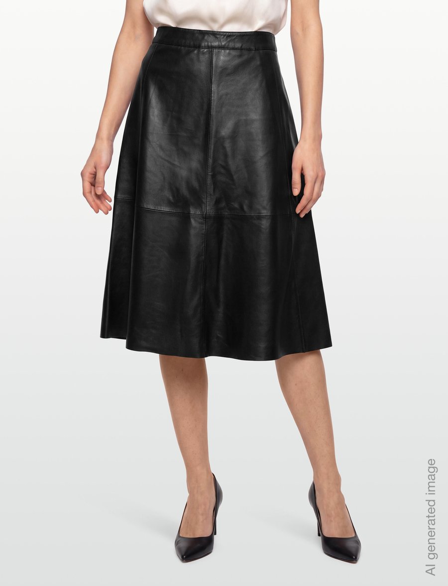 Bruuns Bazaar - SoftiBBIreni leather skirt - leather skirts - black - 3