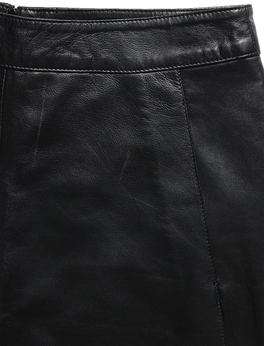 Bruuns Bazaar - SoftiBBIreni leather skirt - nahkseelikud - black - 2