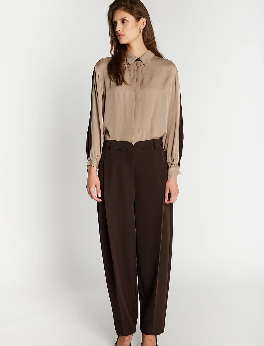 Bruuns Bazaar - RubySusBBJonat pants - bukser med lige ben - dark brown - 0