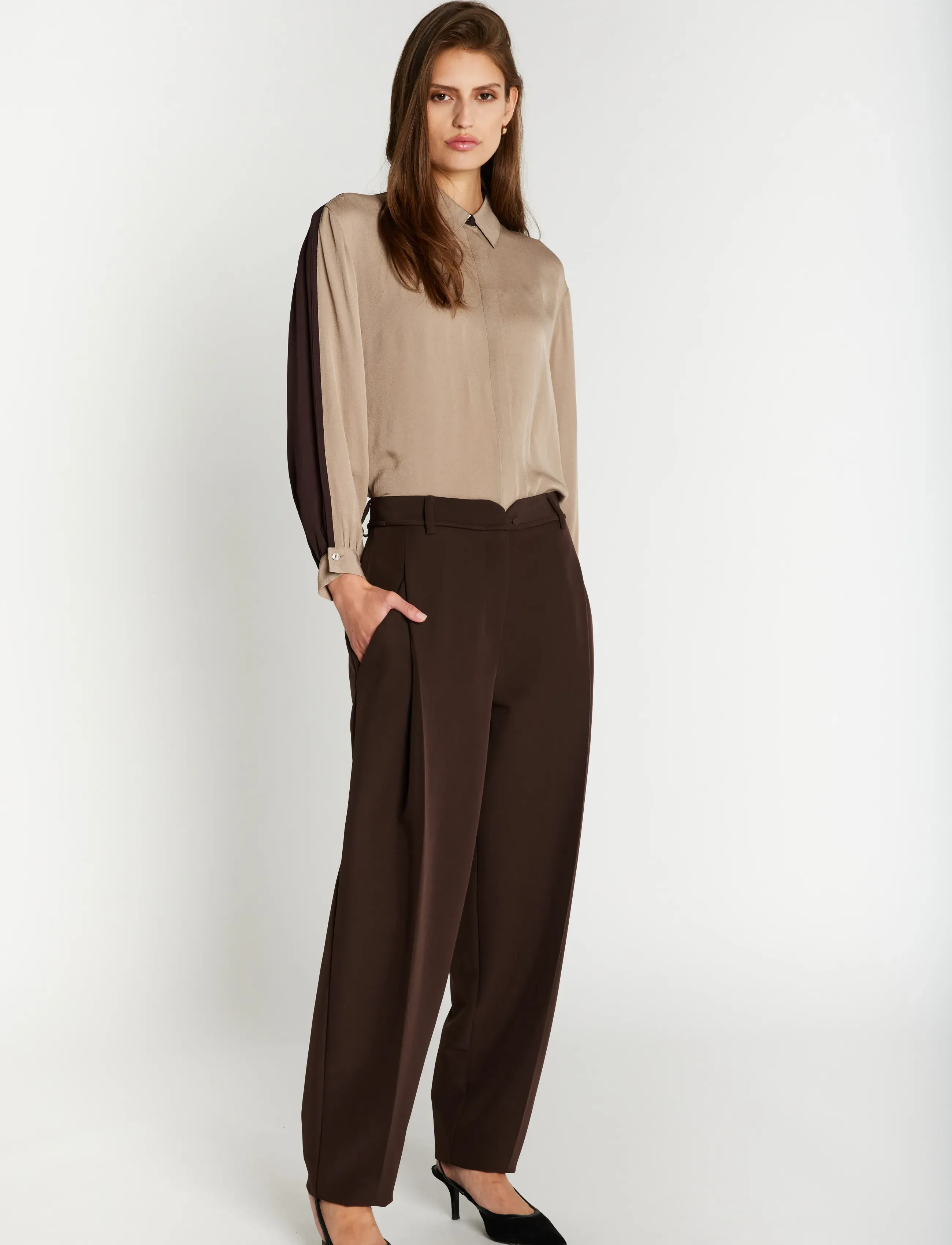 Bruuns Bazaar - RubySusBBJonat pants - autumn savings - dark brown - 3