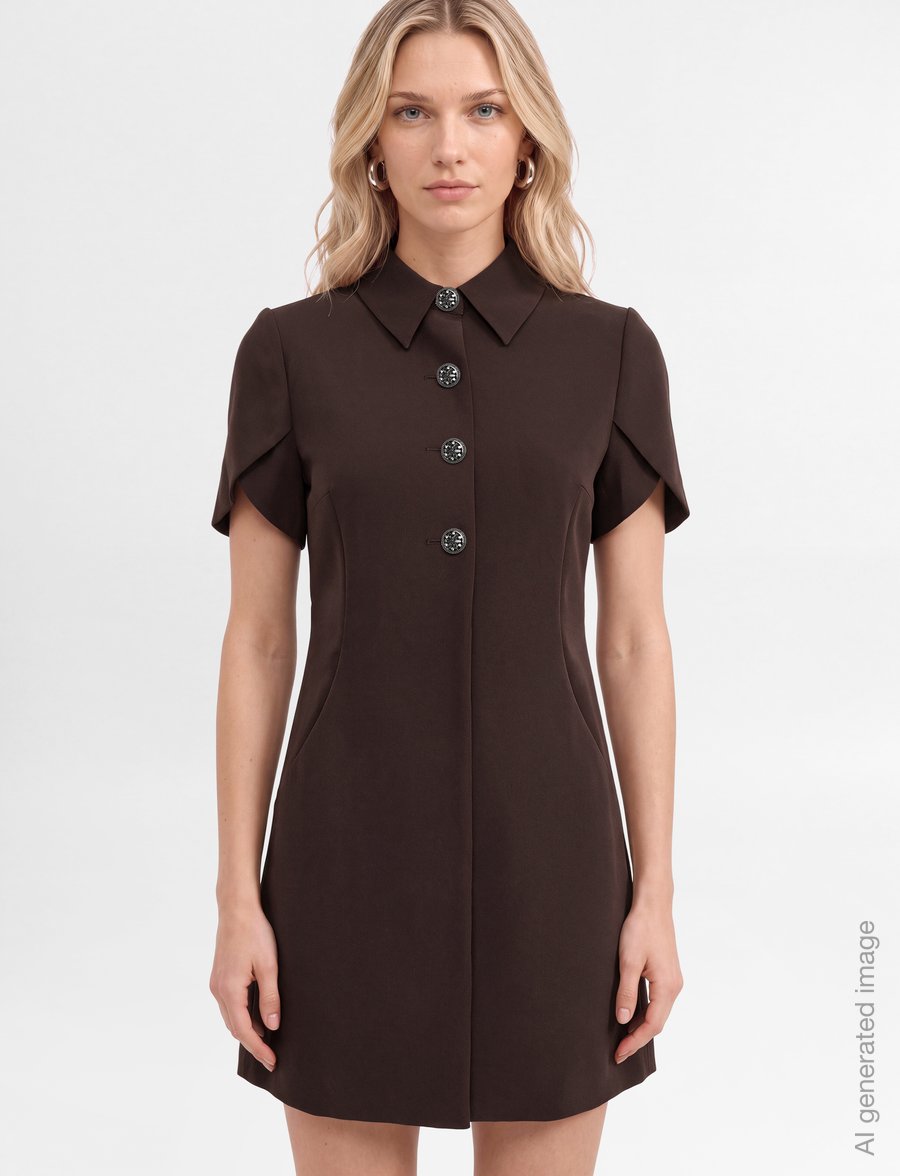 Bruuns Bazaar - RubySusBBZendia dress - partykleider - dark brown - 3