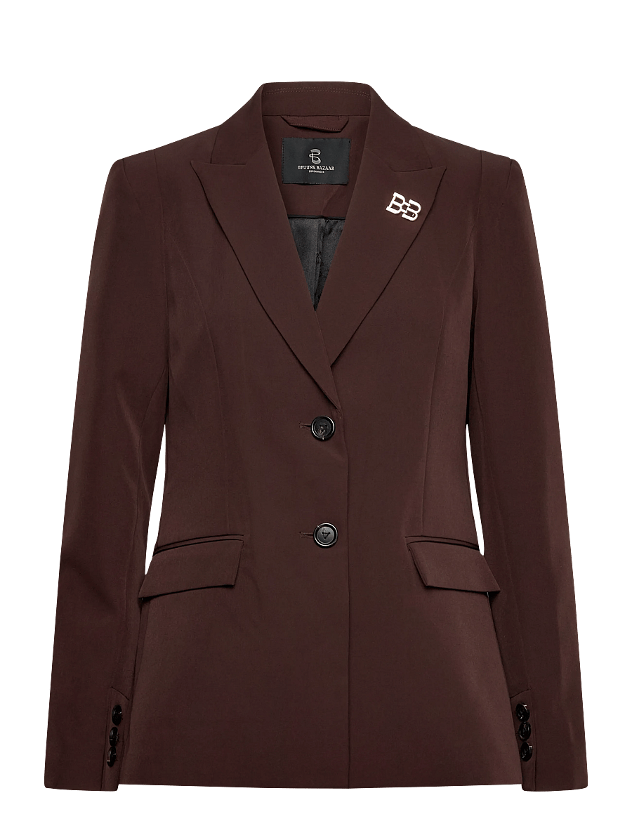 Bruuns Bazaar - RubySusBBSora blazer - zweireihige blazer - dark brown - 0