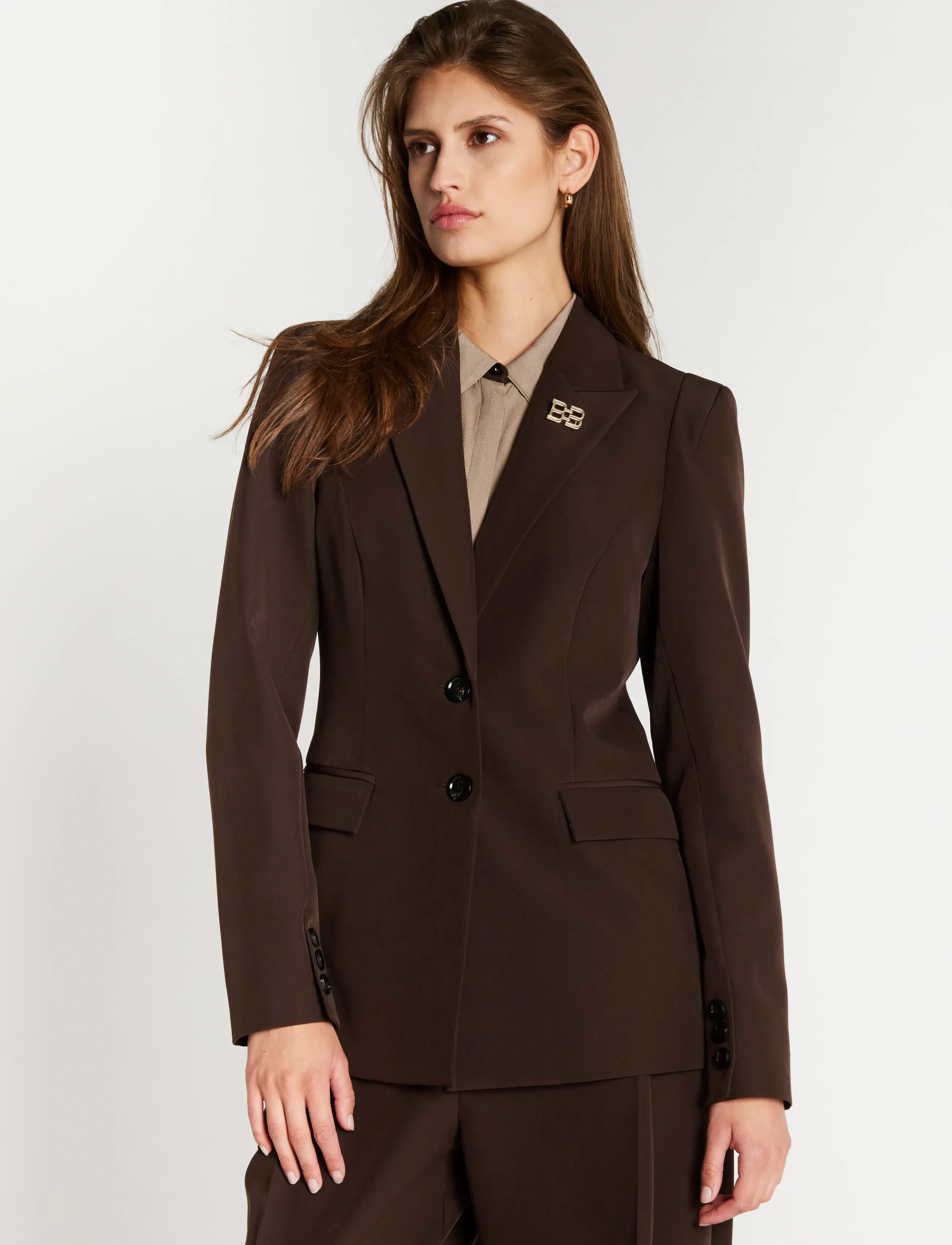 Bruuns Bazaar - RubySusBBSora blazer - party wear at outlet prices - dark brown - 0