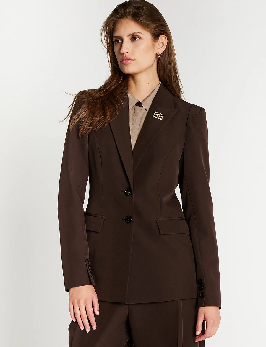 Bruuns Bazaar - RubySusBBSora blazer - kaherealised pintsakud - dark brown - 0