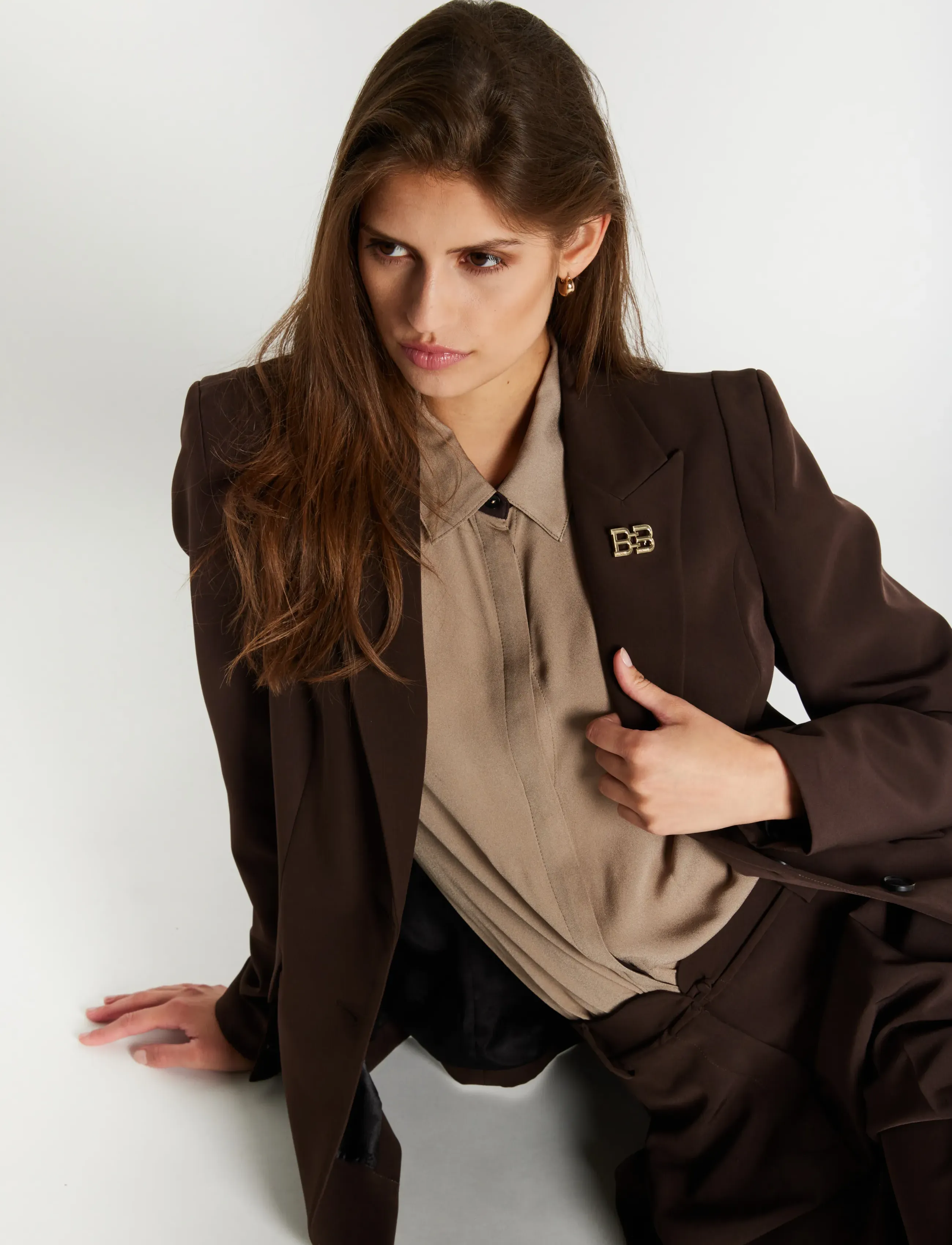Bruuns Bazaar - RubySusBBSora blazer - party wear at outlet prices - dark brown - 4