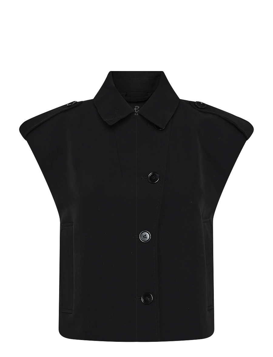 Bruuns Bazaar - RubySusBBLita waistcoat - Ülikonna vestid - black - 0