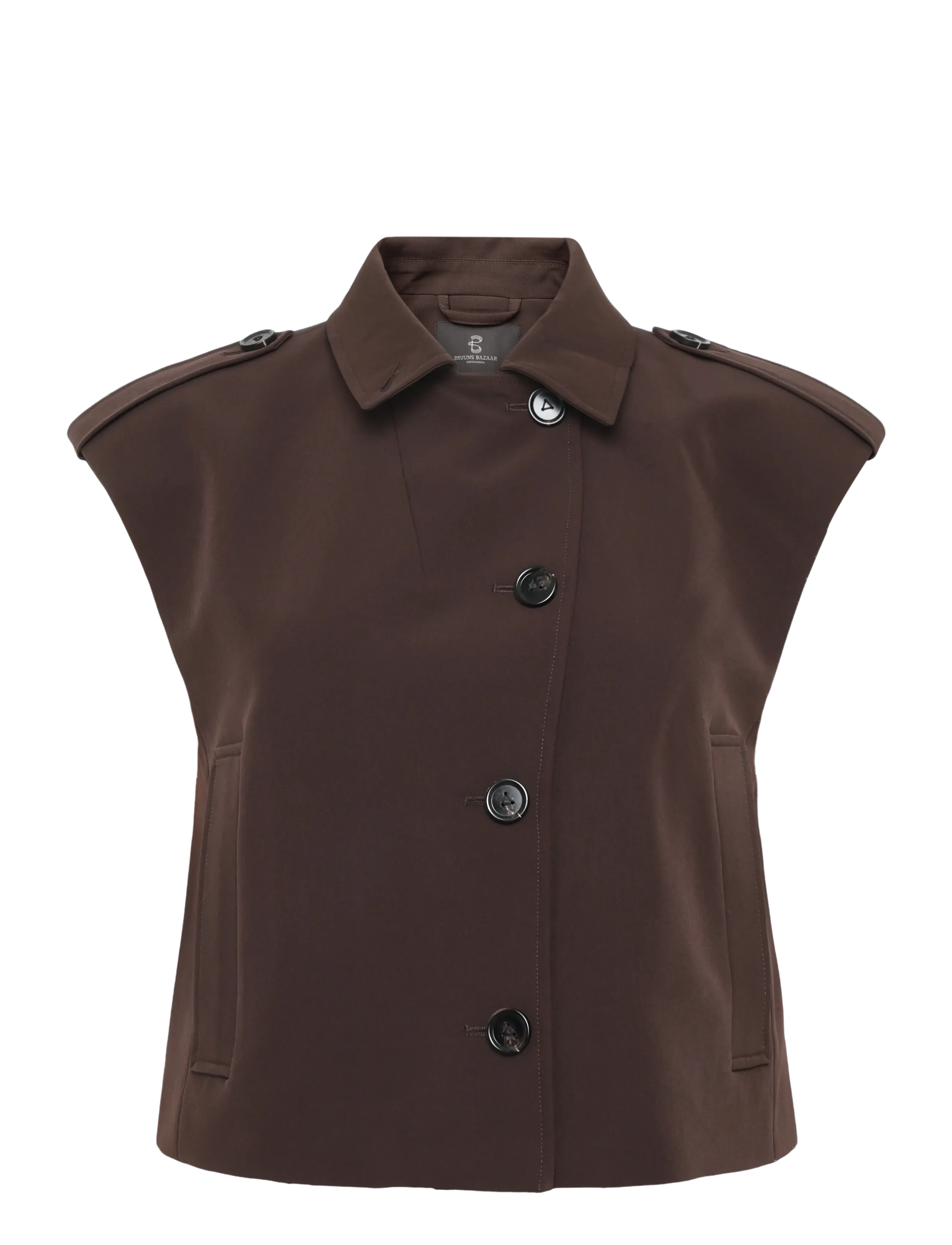 Bruuns Bazaar RubySusBBLita waistcoat - Pintsakud - DARK BROWN / brown