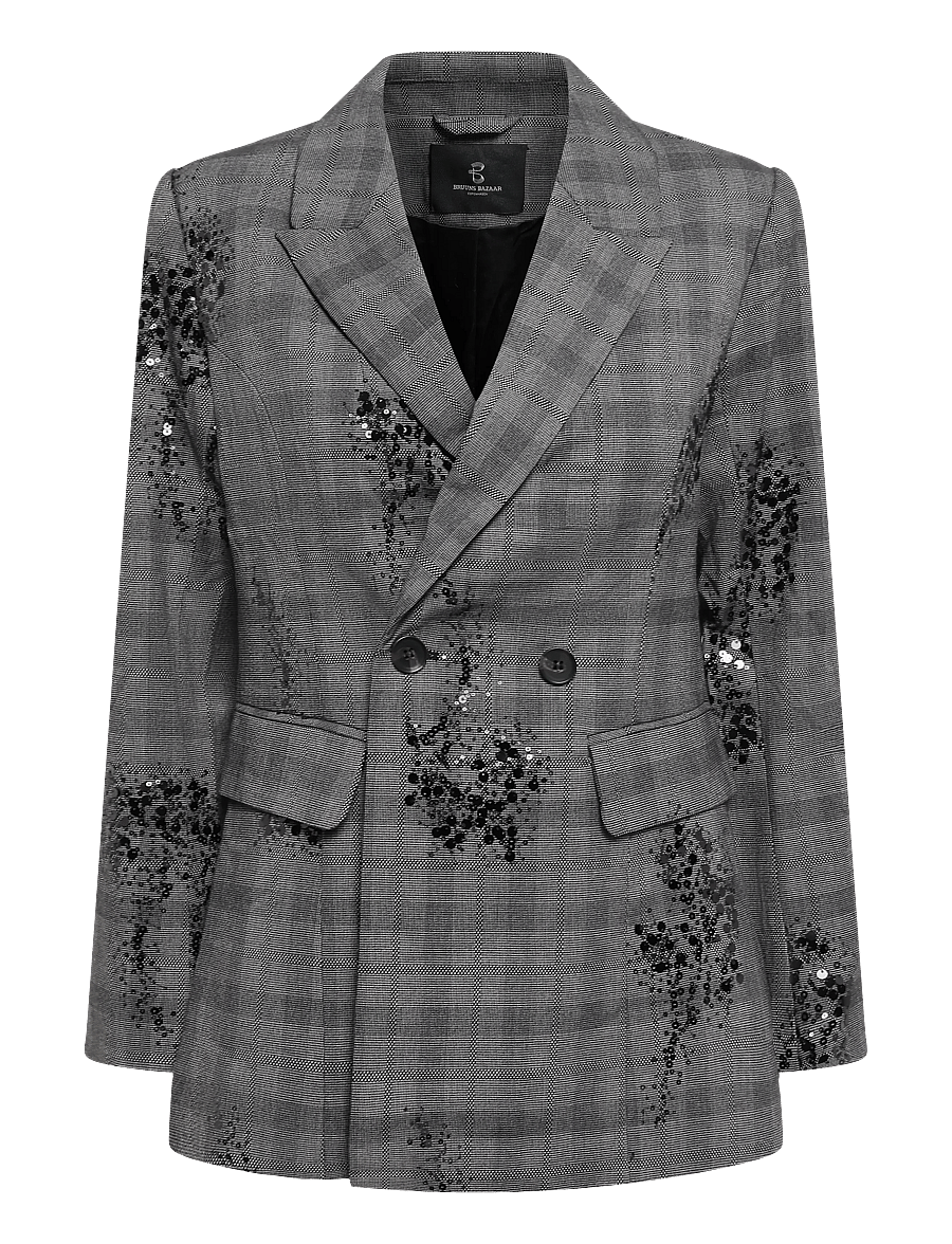 Bruuns Bazaar - StachysBBTuxana blazer - dark check - 0