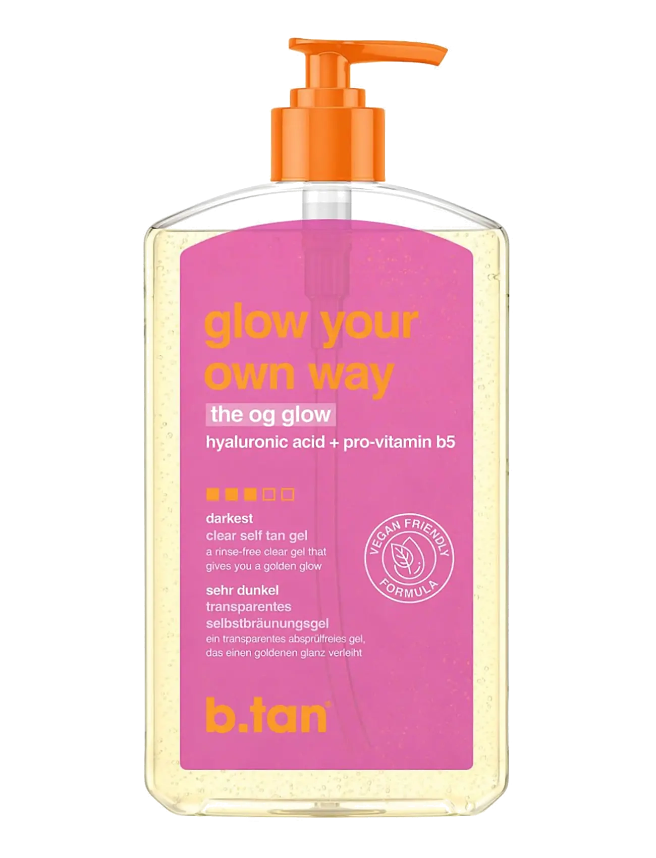 BTan Glow Your Own Way Clear Self Tan Gel brun utan sol dam – bild 2